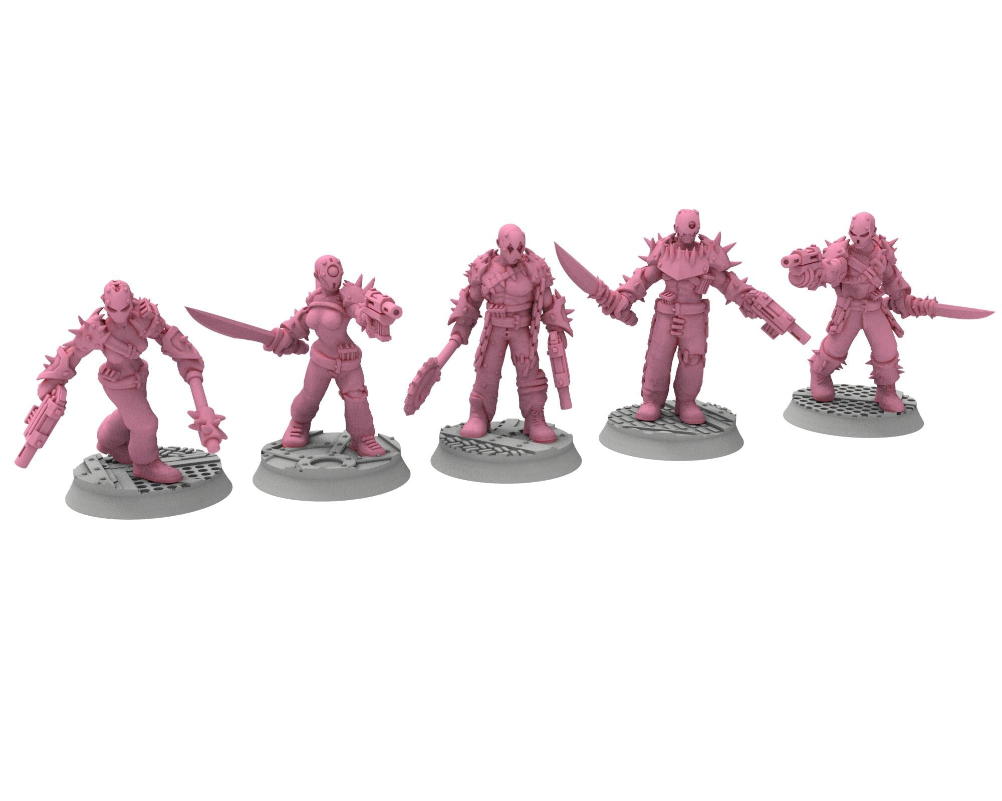 Daemons of lust - 32mm Sadistic Cultists of Chaos god - Support Canon auto - OPR Tabletop wargame Resin 3D printed proxy, Edge Miniatures