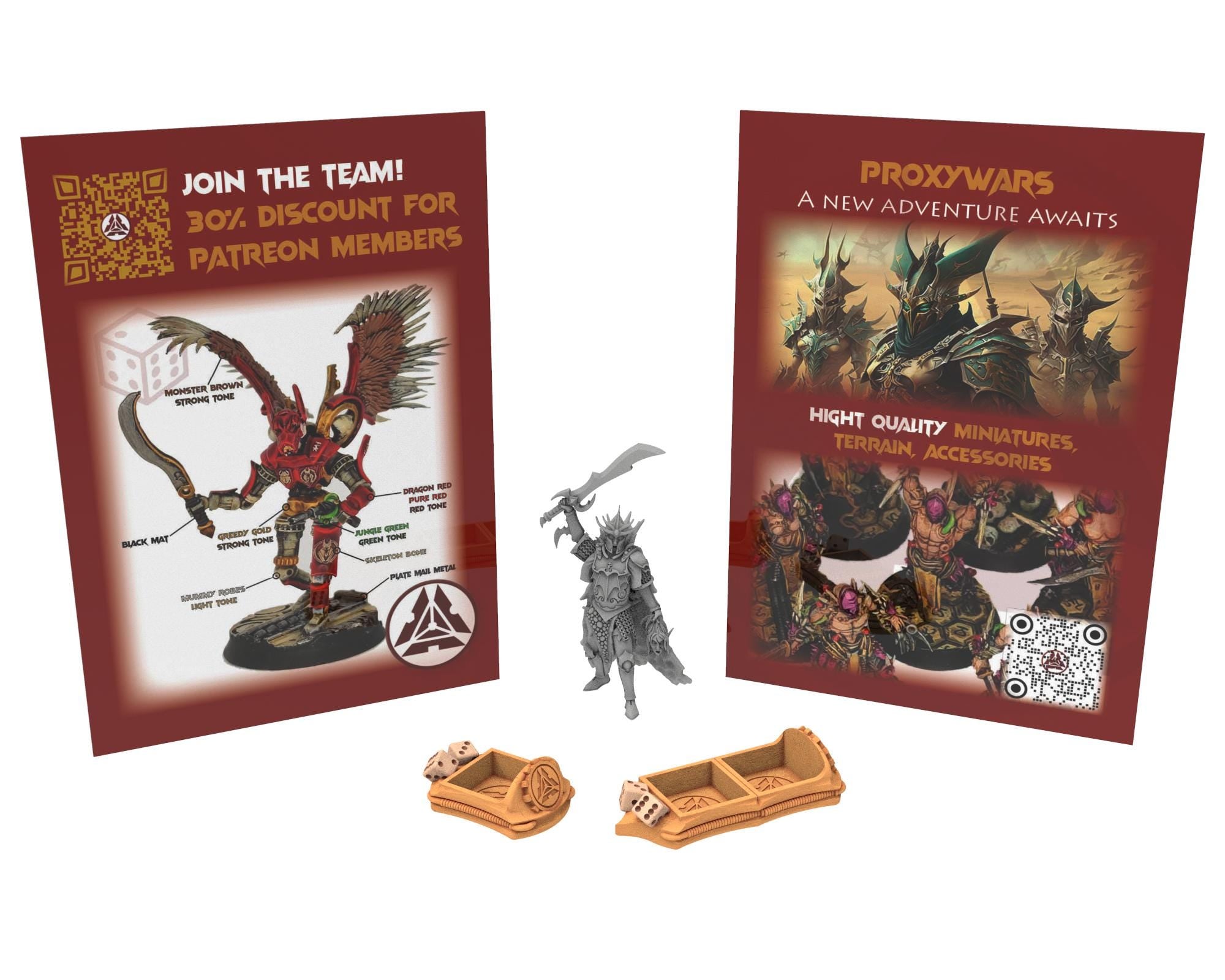 Tournement Wargaming Partnership - x50 Set Of Goodies Historical - x1 Miniature x2 Wound Trackers : Futuristic, Fantasy, Middle rings...