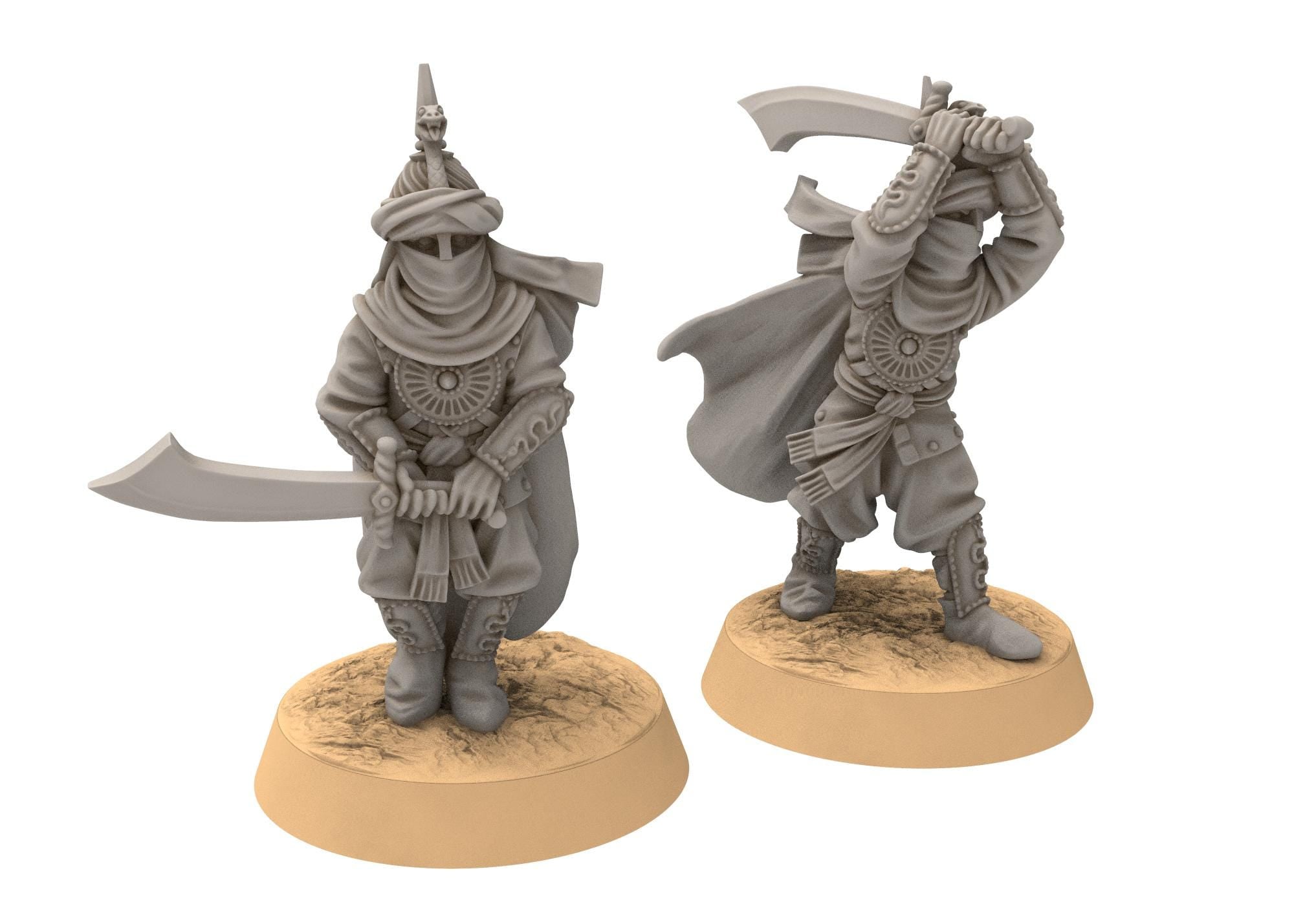 Harad - Southron Palace Guards bundle, Berber nomads, Harad Bedouin Arabs Sarazins Medbury miniatures for wargame DnD, Lotr...