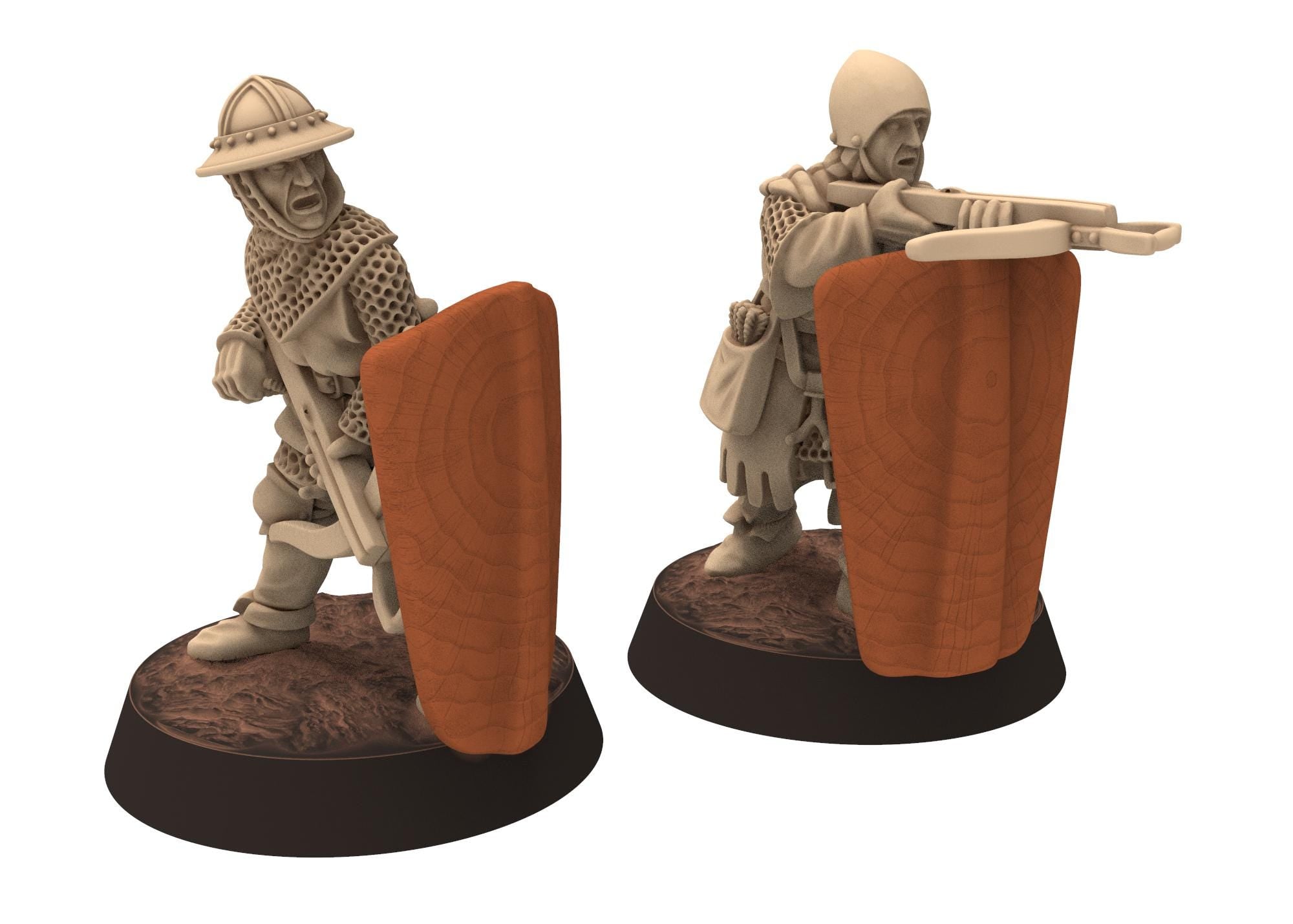Medieval - Genowise Crossbowmen mercenary soldiers, Medieval soldiers 100 Years War, 28mm Historical Wargame, Saga... Medbury miniatures