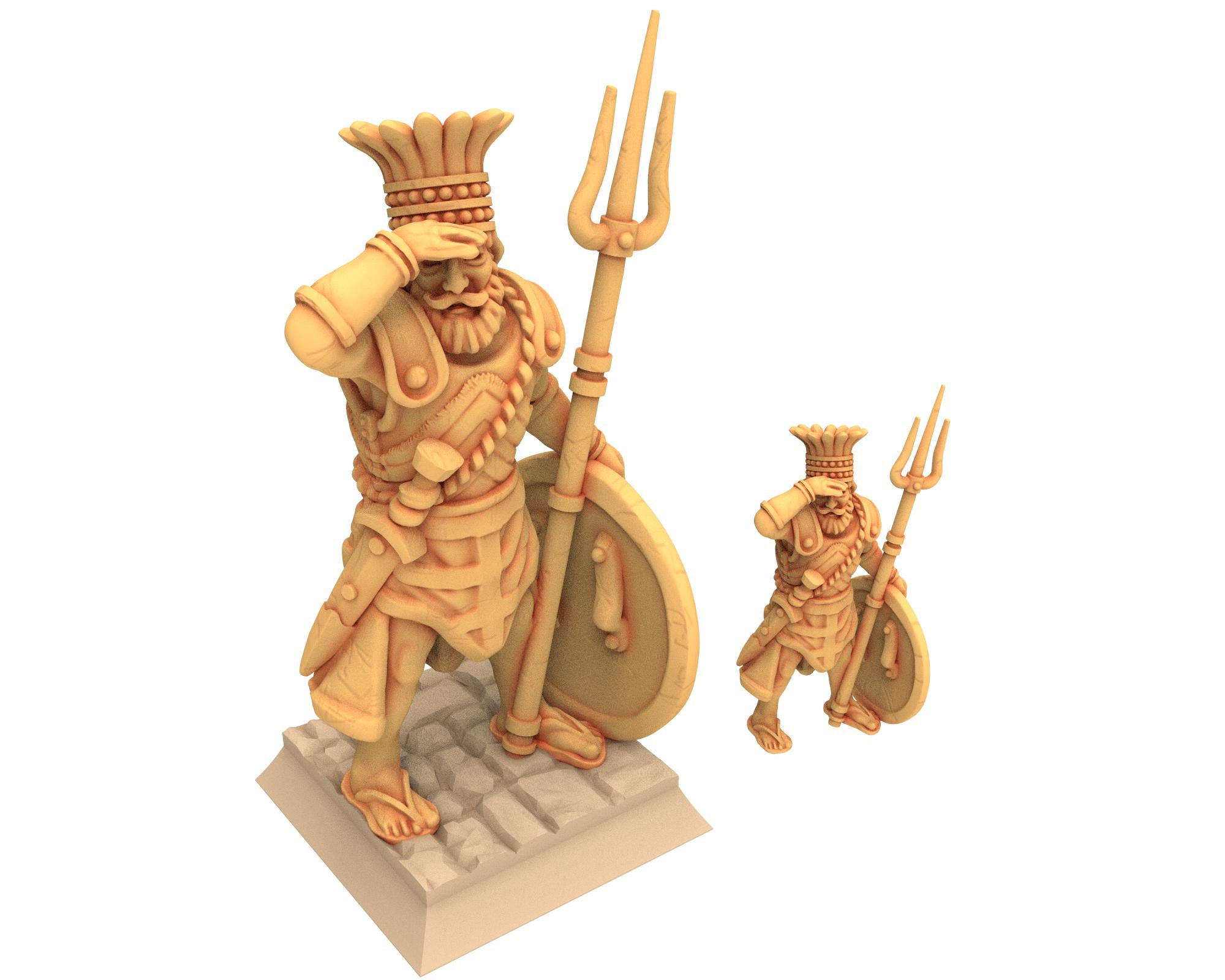 Biblical times - Sea people - x3 Chariots of war, elite warriors - 28mm/15mm - Historical Wargame, Hail Caesar, DBA, DBM, Saga... RedCopper