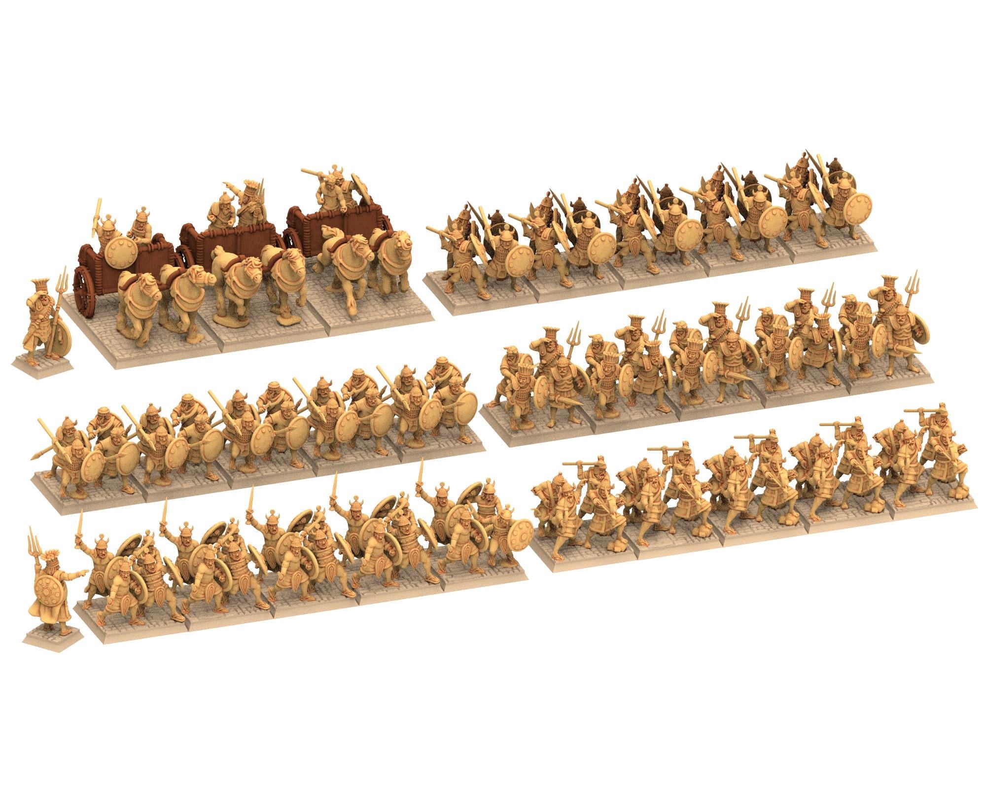 Biblical times - Sea people - Goliath Geant Philistin champion warrior - 28mm/15mm - Historical Wargame, Hail Caesar, DBA, DBM... RedCopper