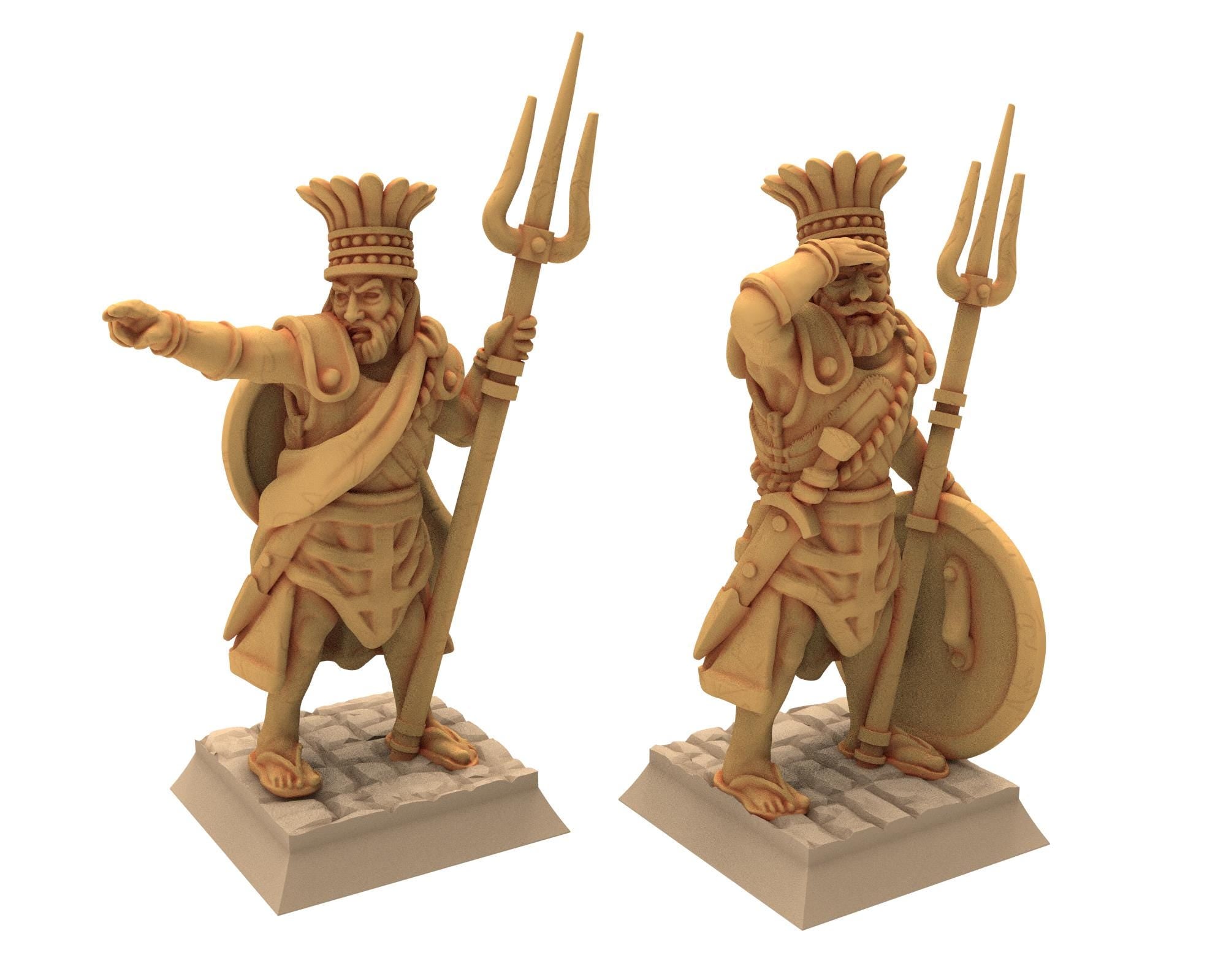 Biblical times - Sea people - General Chief of the Warband Tactician - 28mm/15mm - Historical Wargame, Hail Caesar, DBA, DBM... RedCopper