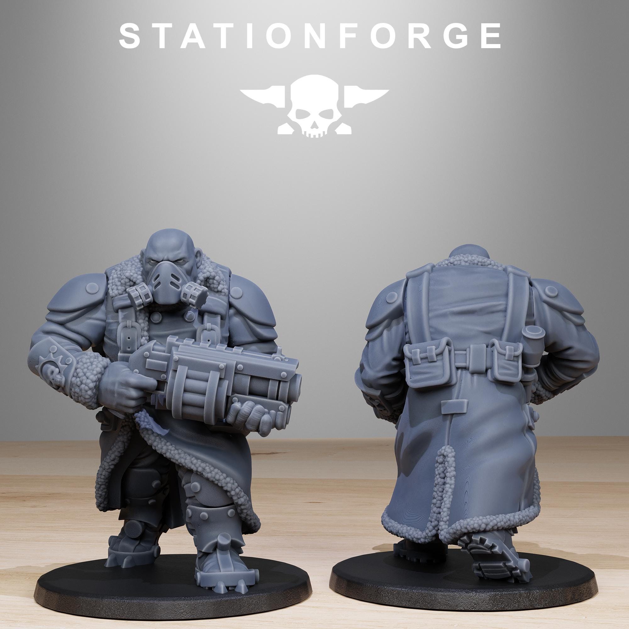 GrimGuard - Frostwatch, mechanized infantry, post apocalyptic empire, usable for tabletop wargame.