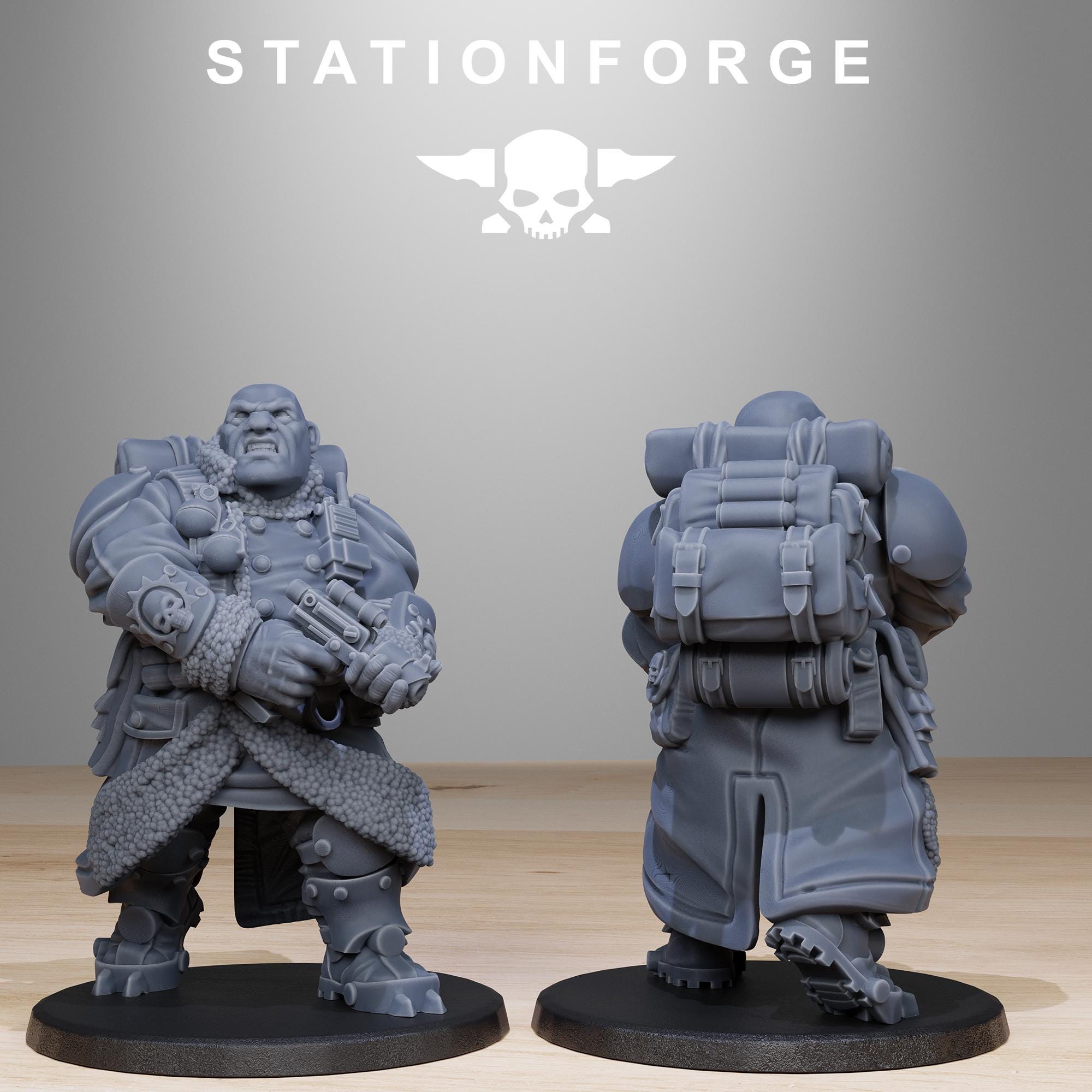 GrimGuard - Frostwatch, mechanized infantry, post apocalyptic empire, usable for tabletop wargame.
