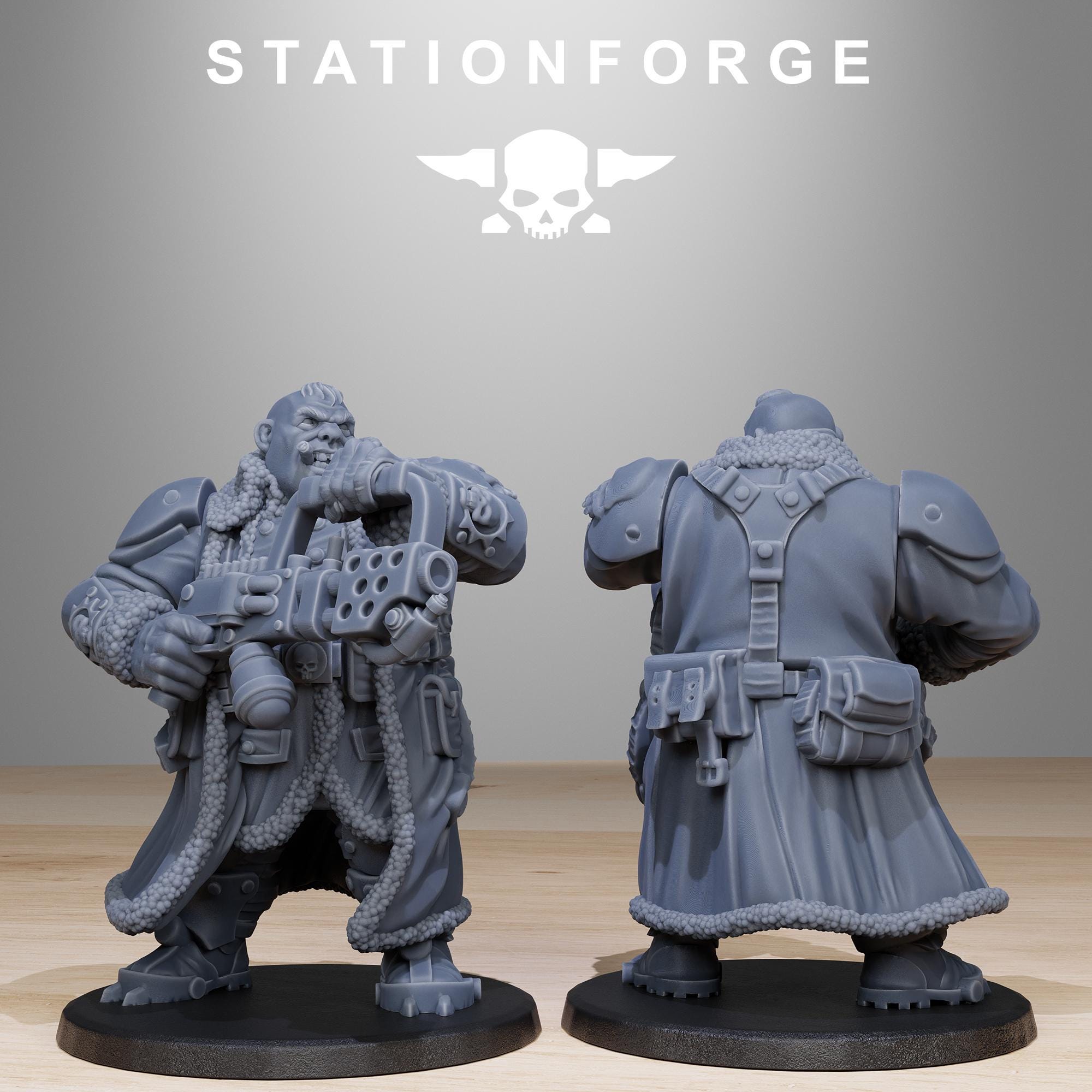 GrimGuard - Frostwatch, mechanized infantry, post apocalyptic empire, usable for tabletop wargame.