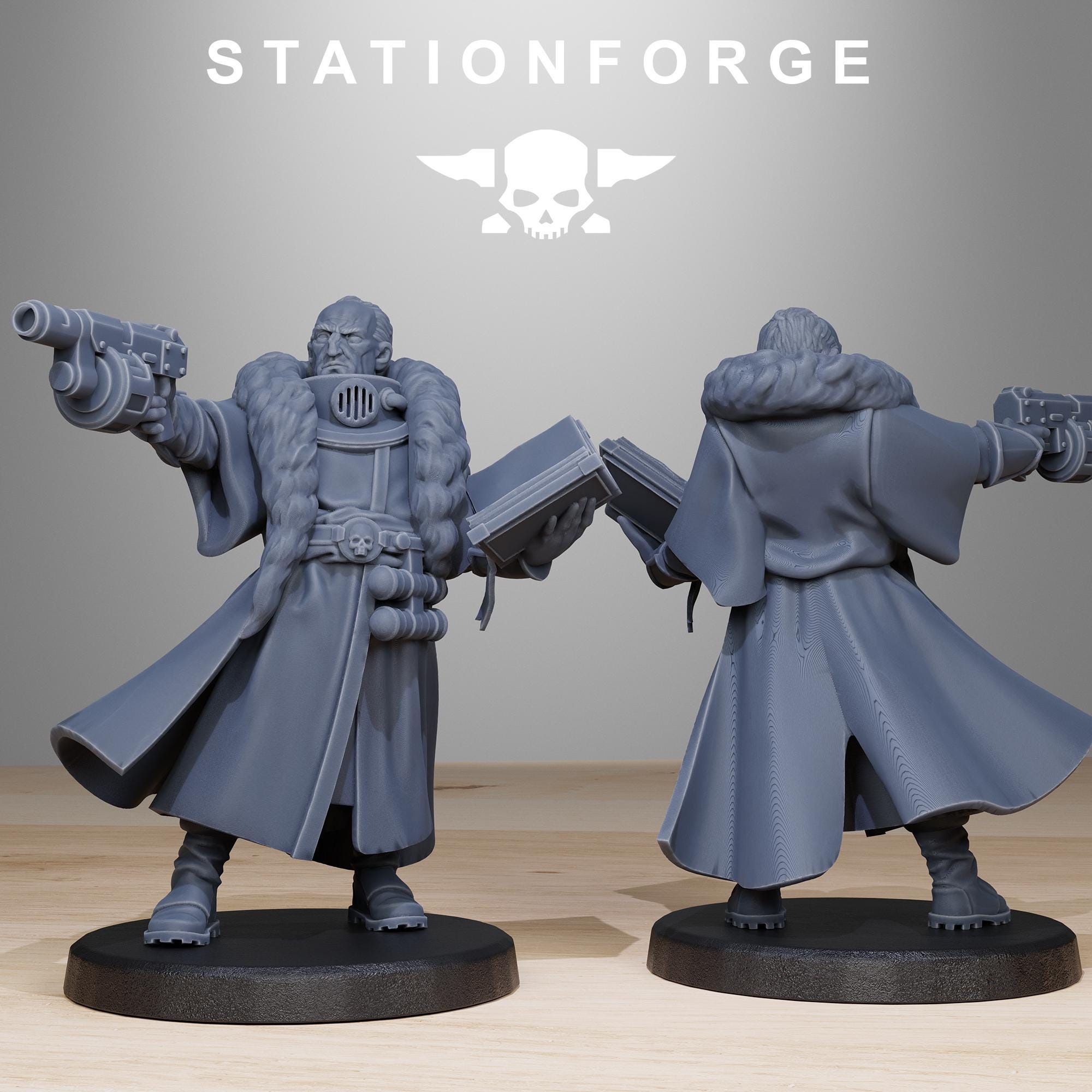 National Guard, GrimCorps Mercenaries, assassin, mechanized infantry, post apocalyptic empire, usable for tabletop wargame.