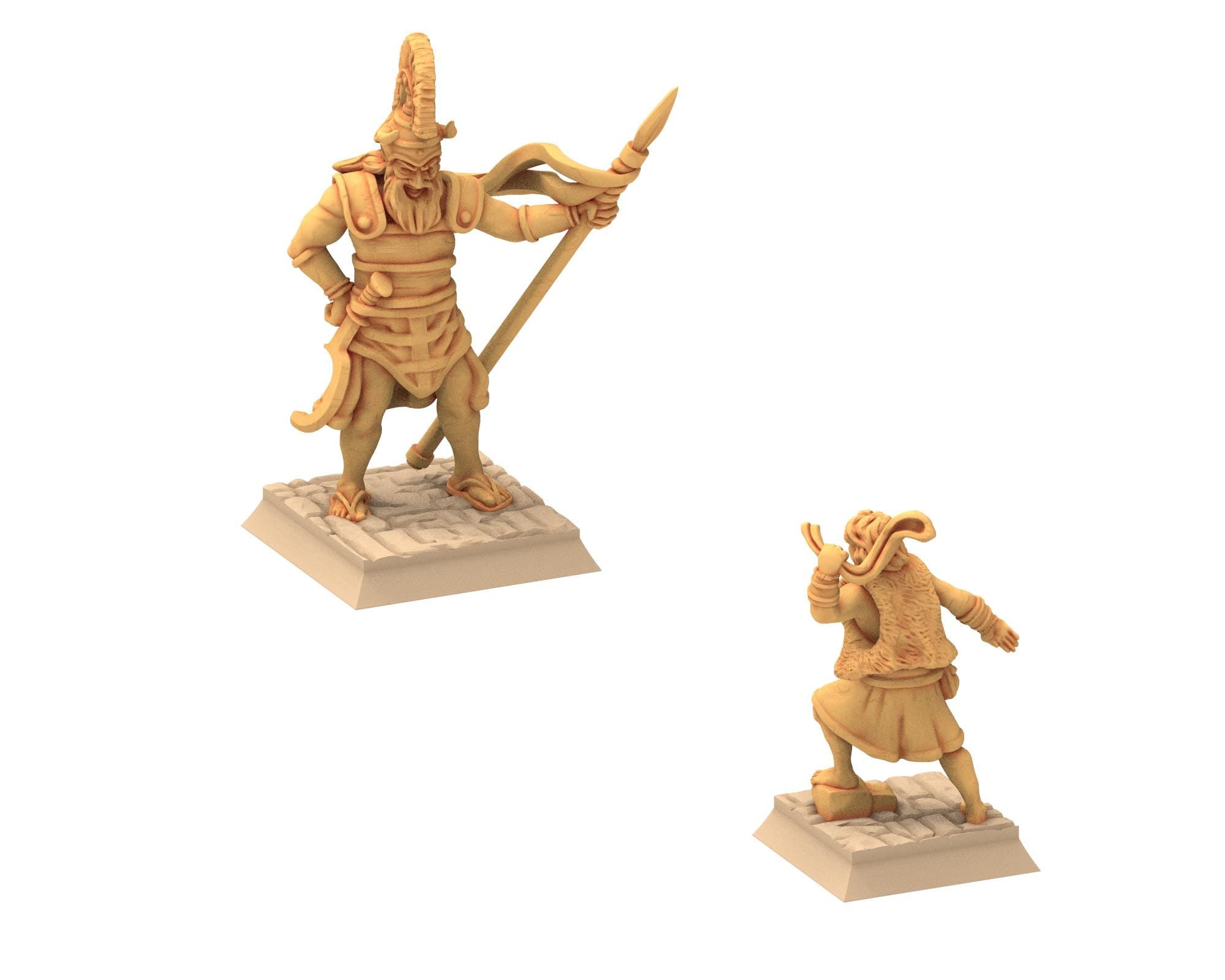 Biblical times - Ancient Hebrews - David vs Goliath Duel pose - 28mm/15mm - Historical Wargame, Hail Caesar, DBA, DBM, Saga... RedCopper
