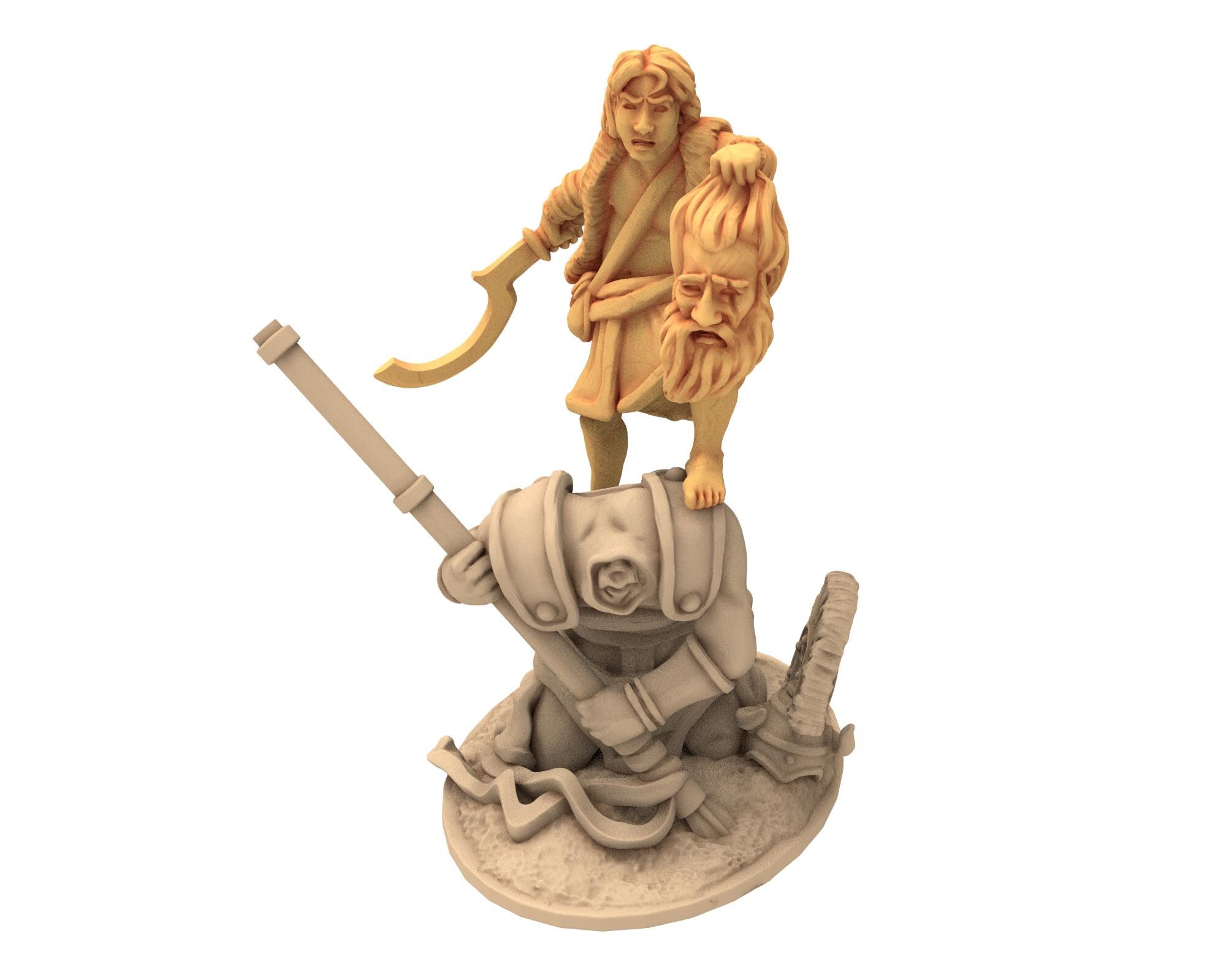 Biblical times - Ancient Hebrews - David vs Goliath Duel pose - 28mm/15mm - Historical Wargame, Hail Caesar, DBA, DBM, Saga... RedCopper