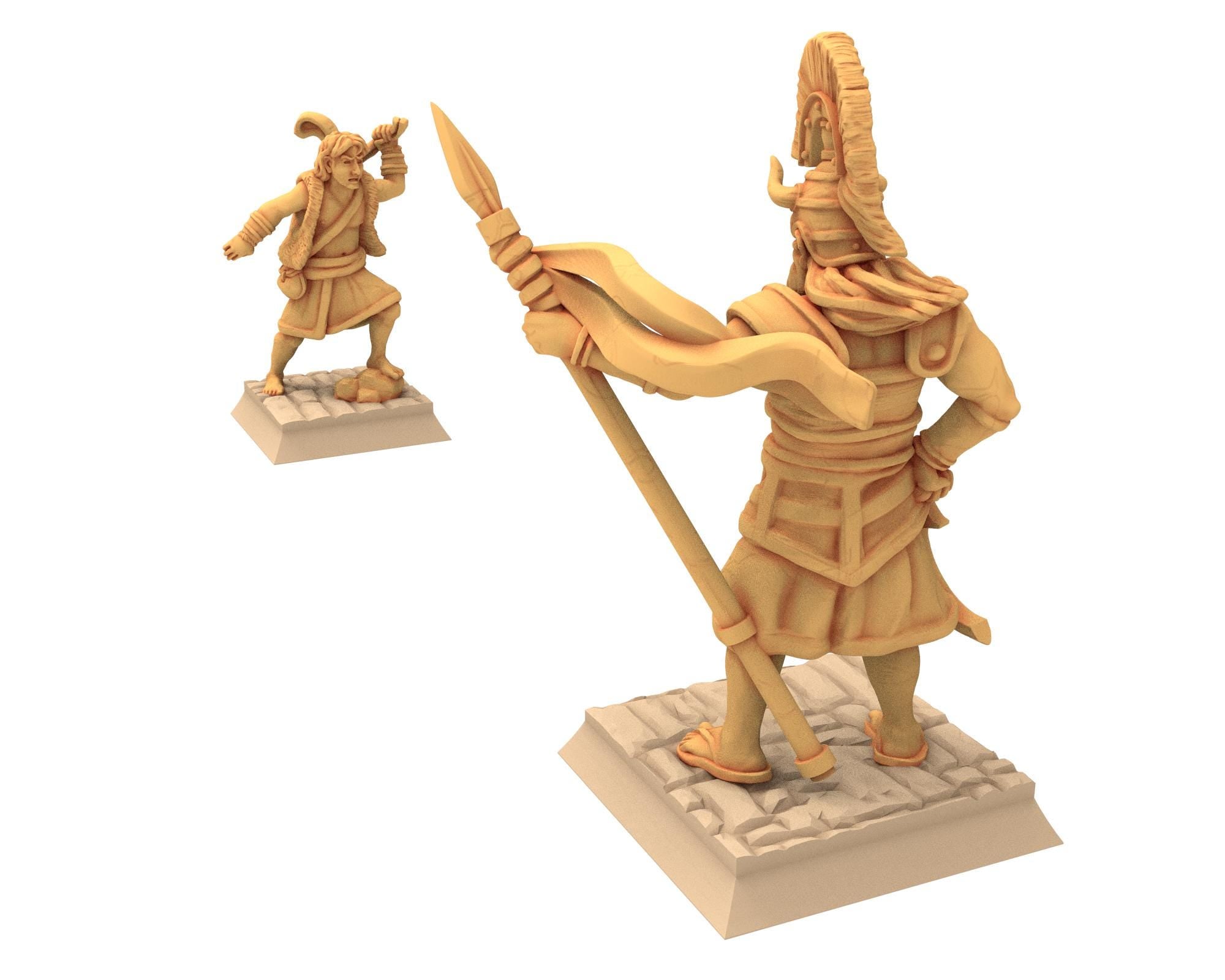 Biblical times - Ancient Hebrews - David vs Goliath Diorama pose - 28mm/15mm - Historical Wargame, Hail Caesar, DBA, DBM, Saga... RedCopper