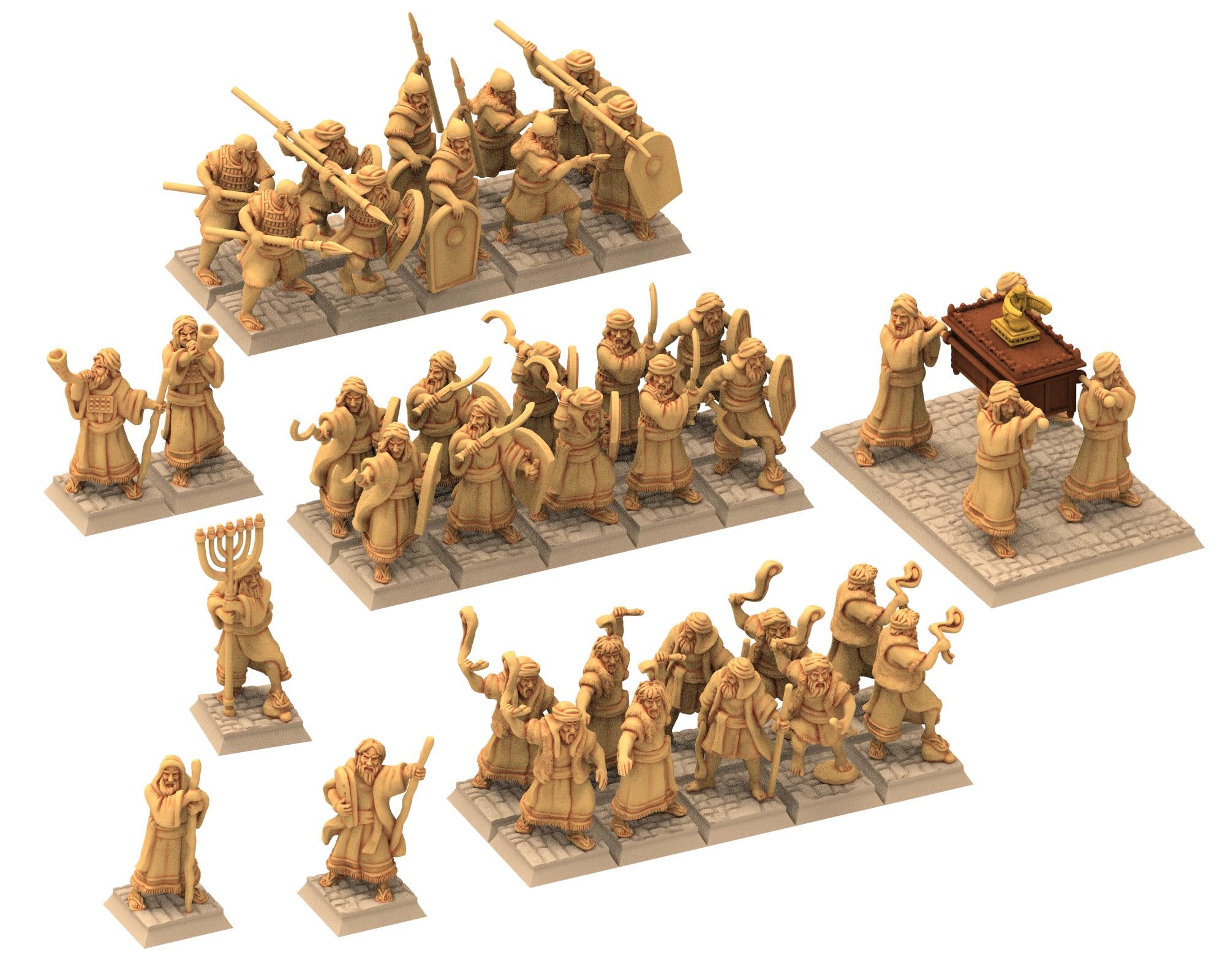 Biblical times - Ancient Hebrews - David vs Goliath Duel pose - 28mm/15mm - Historical Wargame, Hail Caesar, DBA, DBM, Saga... RedCopper