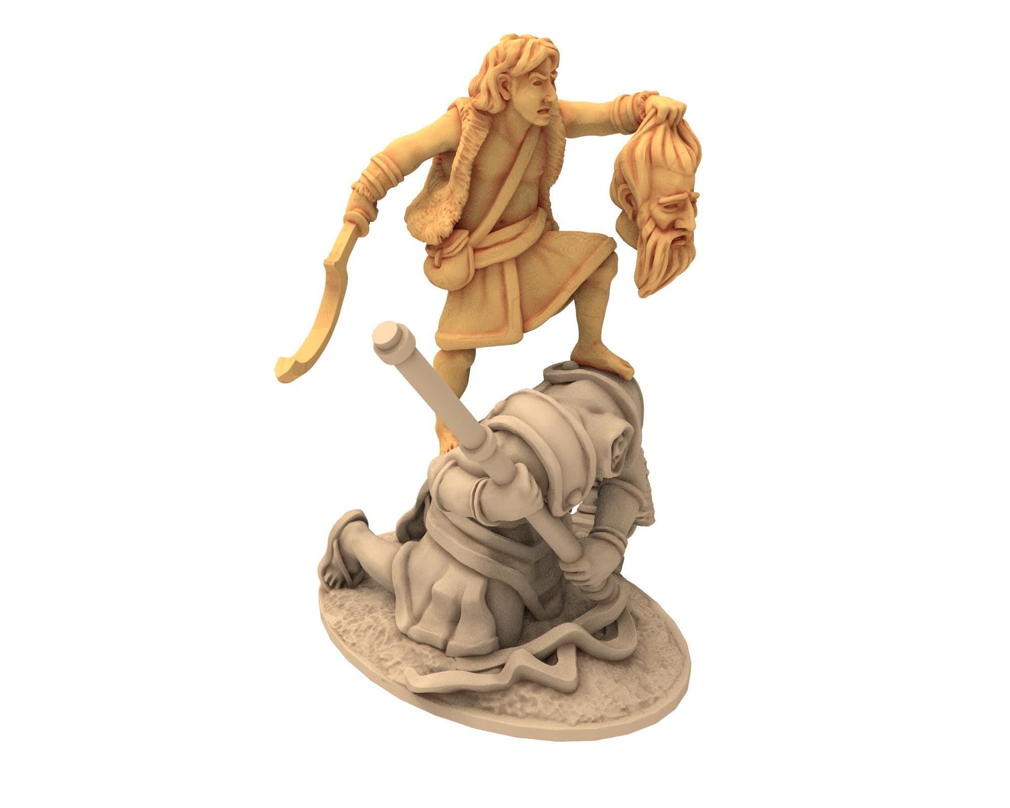 Biblical times - Ancient Hebrews - David vs Goliath Duel pose - 28mm/15mm - Historical Wargame, Hail Caesar, DBA, DBM, Saga... RedCopper