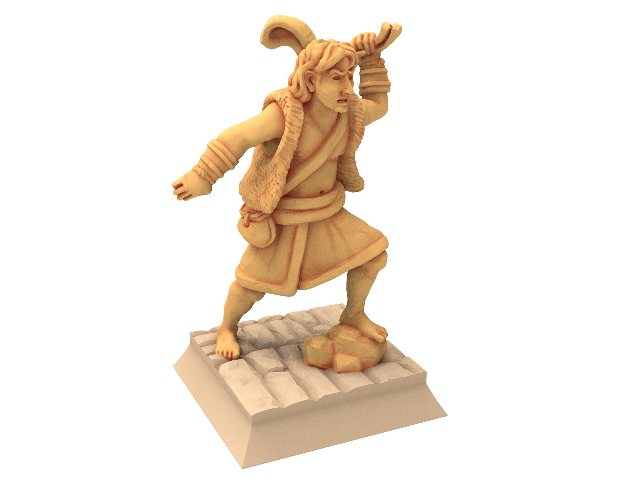 Biblical times - Ancient Hebrews - David vs Goliath Duel pose - 28mm/15mm - Historical Wargame, Hail Caesar, DBA, DBM, Saga... RedCopper