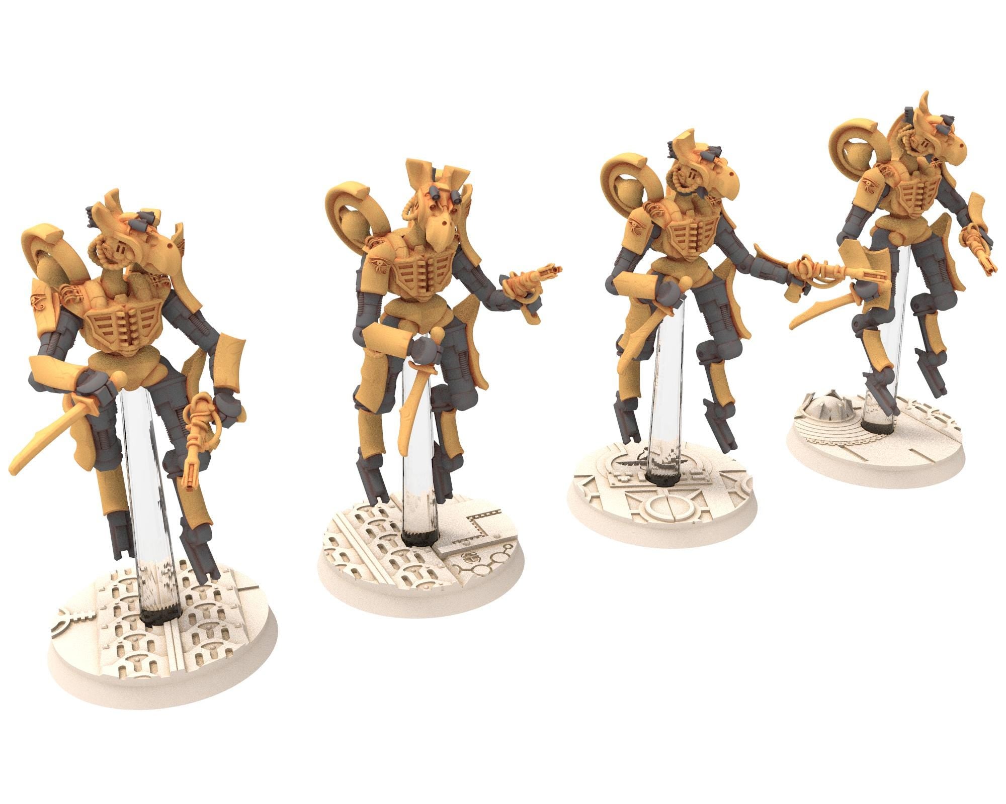 Cinan - Horus - Warkebt - Maryannu: Pilot, Battle Robot, space lord's guardians of the Necropolis, solid & modular posable miniatures