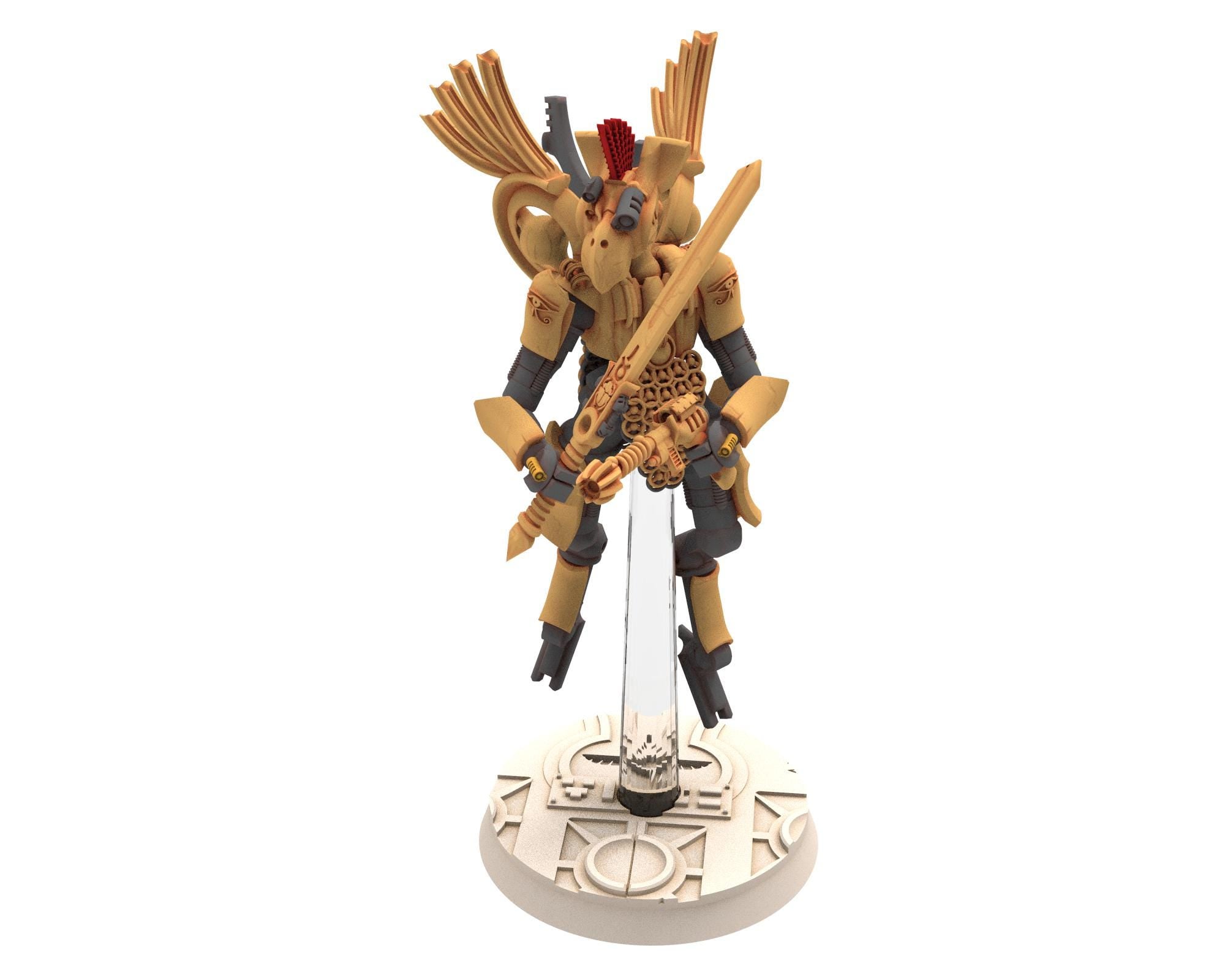 Cinan - Horus - Akhet - Parath: Assault, Battle Robot, space lord's guardians of the Necropolis, solid & modular posable miniatures