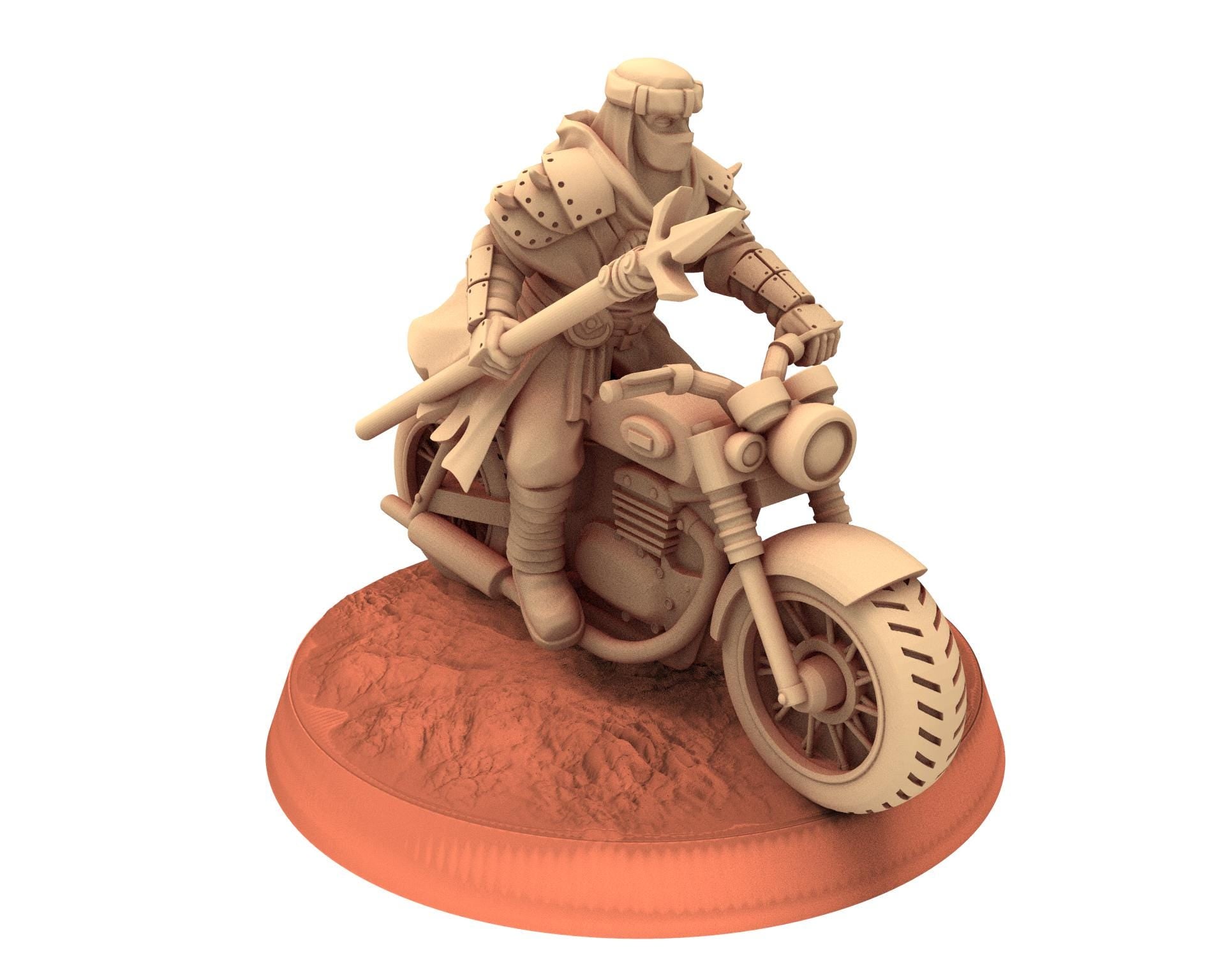 Desert Raiders - Main Cavalrymen Imperial guard post apocalyptic, usable for tabletop futuristic wargame, Dune, Star wars Quatermaster 3D