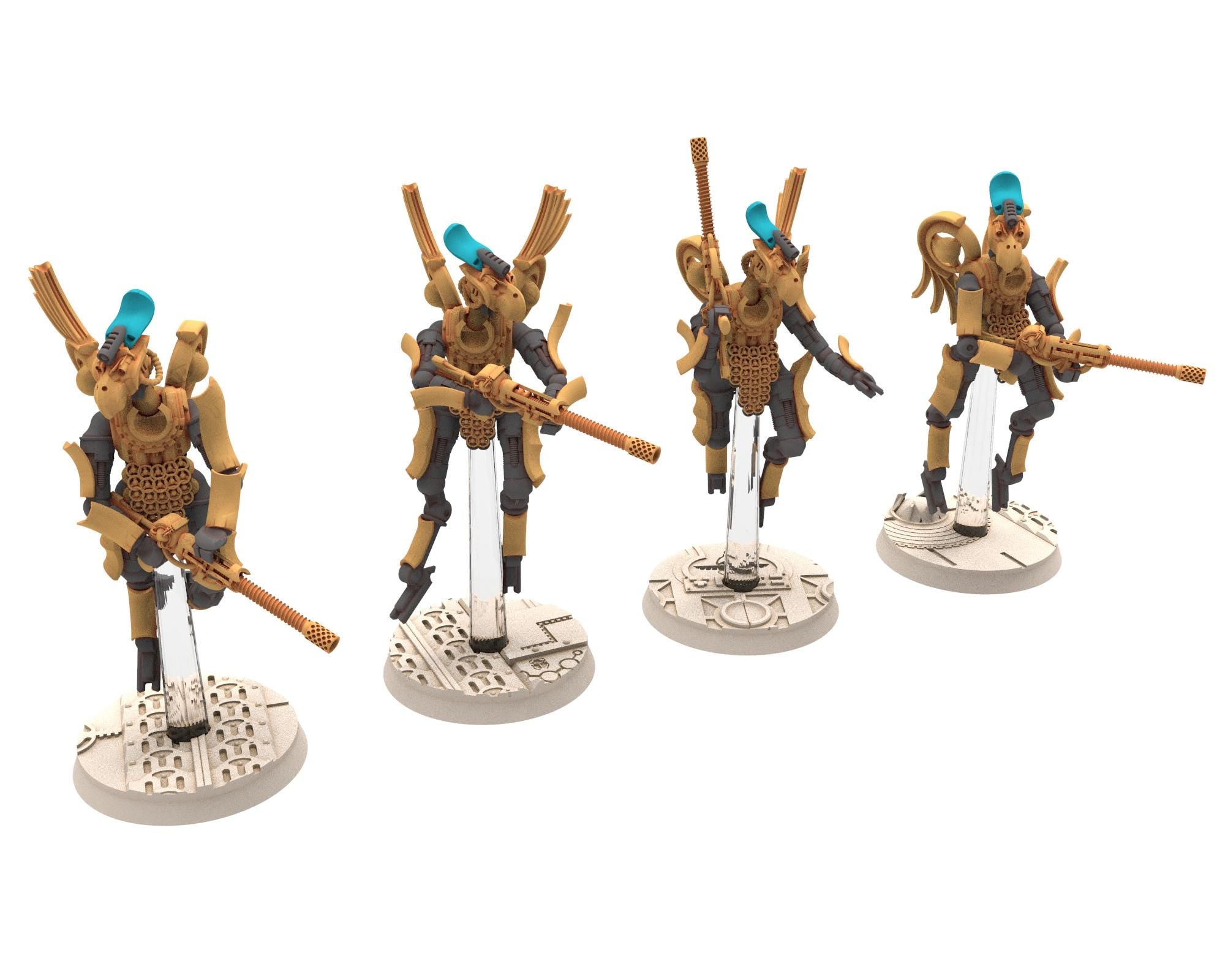 Cinan - Horus - Peret - Atef: Line, Battle Robot, space lord's guardians of the Necropolis, solid & modular posable miniatures