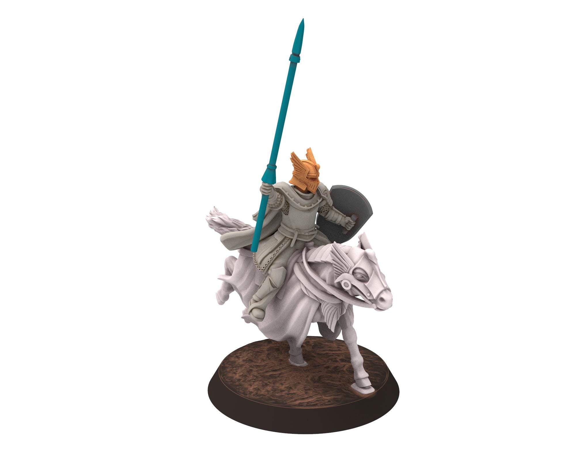 Gandor - Horn Blower of Fantasy Foot Knights, defenders of the free men realm, for wargame D&D, Lotr... Quatermaster 3D modular miniatures