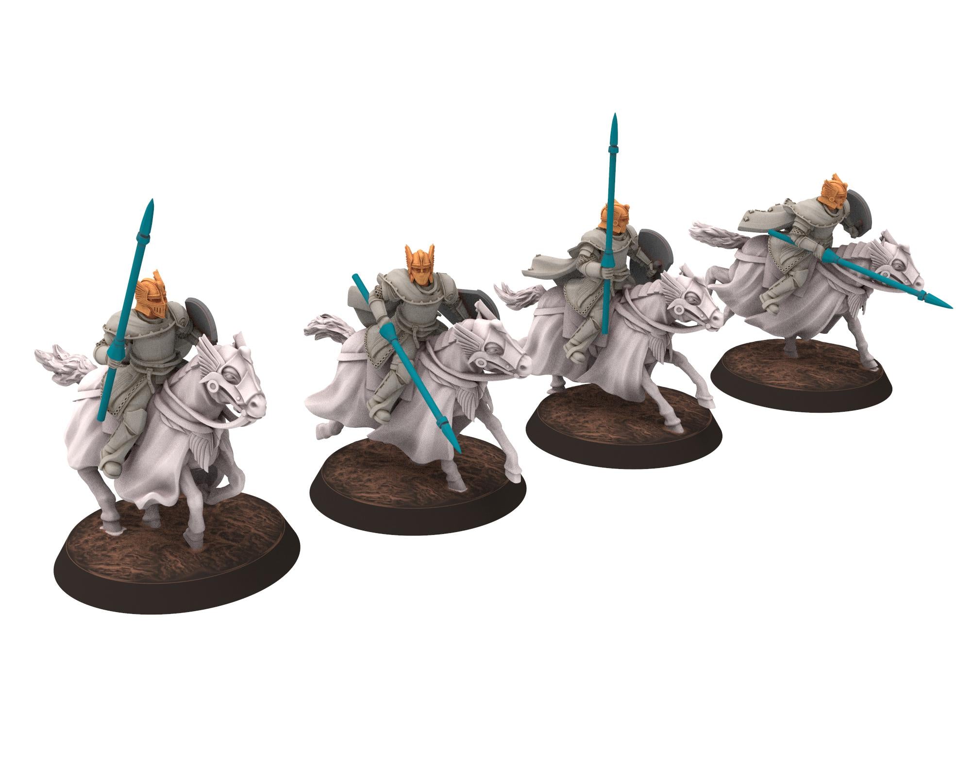 Gandor - Fantasy King Knight Mounted, defender of the free men realm, for wargame D&D, Lotr... Quatermaster 3D