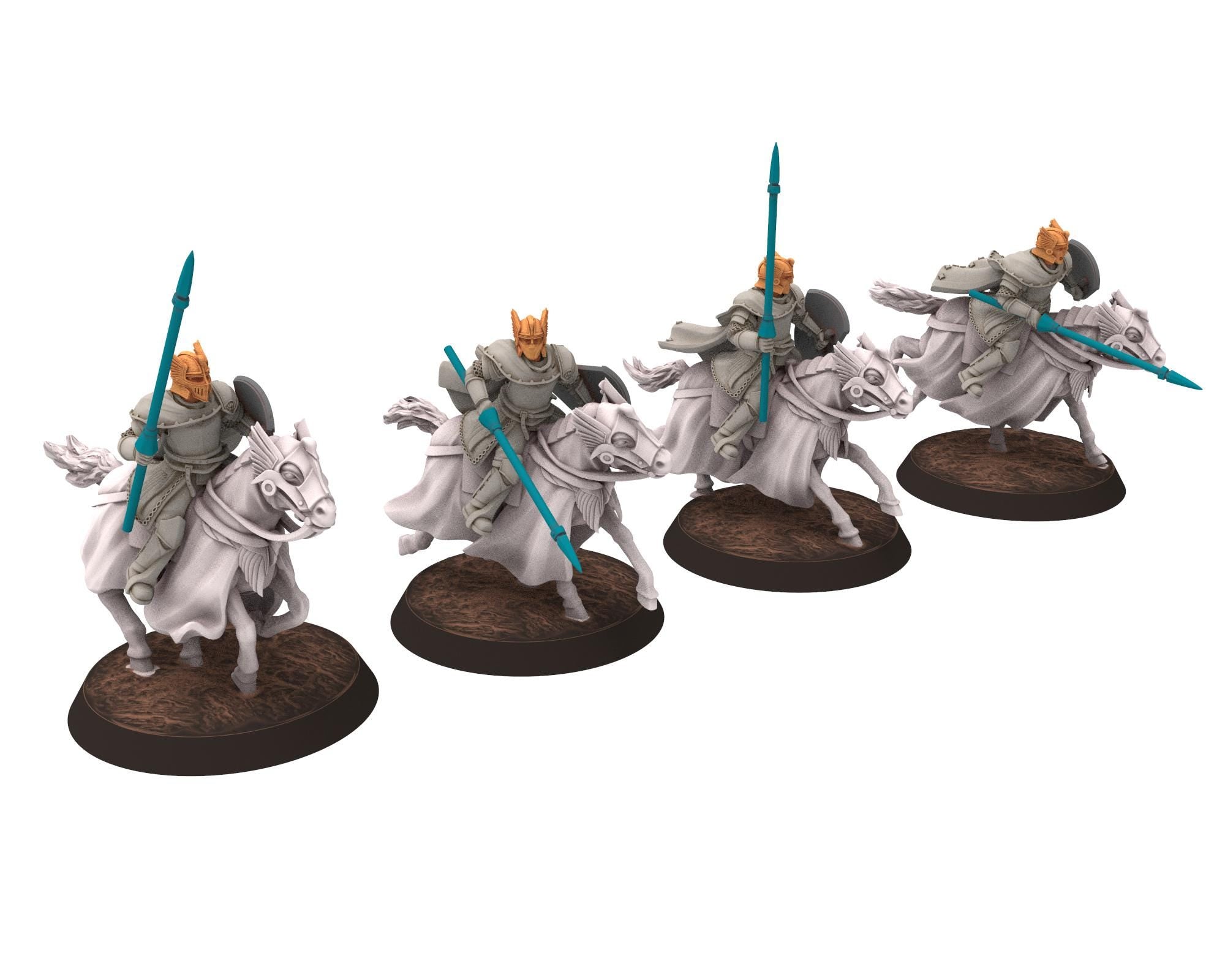 Gandor - Fantasy King Knight on foot, defender of the free men realm, for wargame D&D, Lotr... Quatermaster 3D