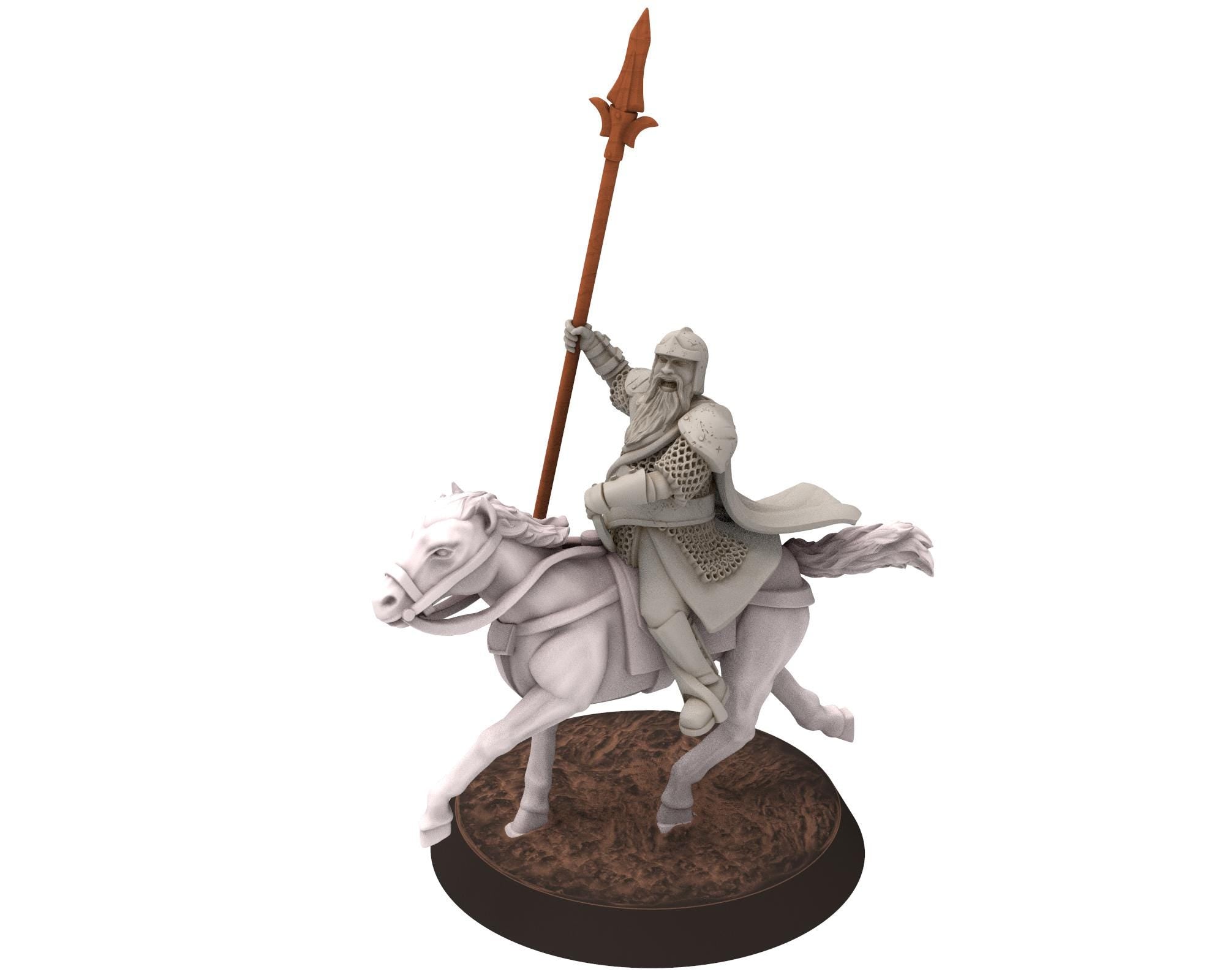Gandor - Unit Bundle of City Guard Halberdiers, defenders of the free men realm, for wargame D&D, Lotr... Quatermaster 3D modular miniatures