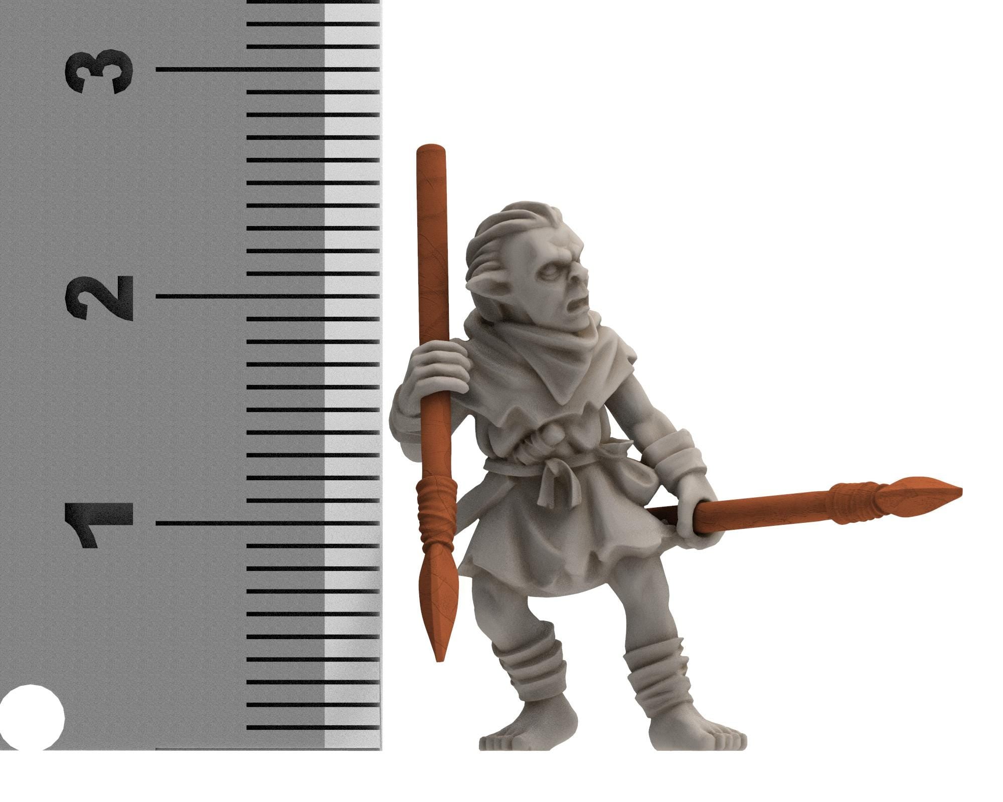 Goblin Cave - Goblin Marauders with Javelins, Tamed forest Spiders, Middle rings for wargame D&D, Lotr... Medbury miniatures