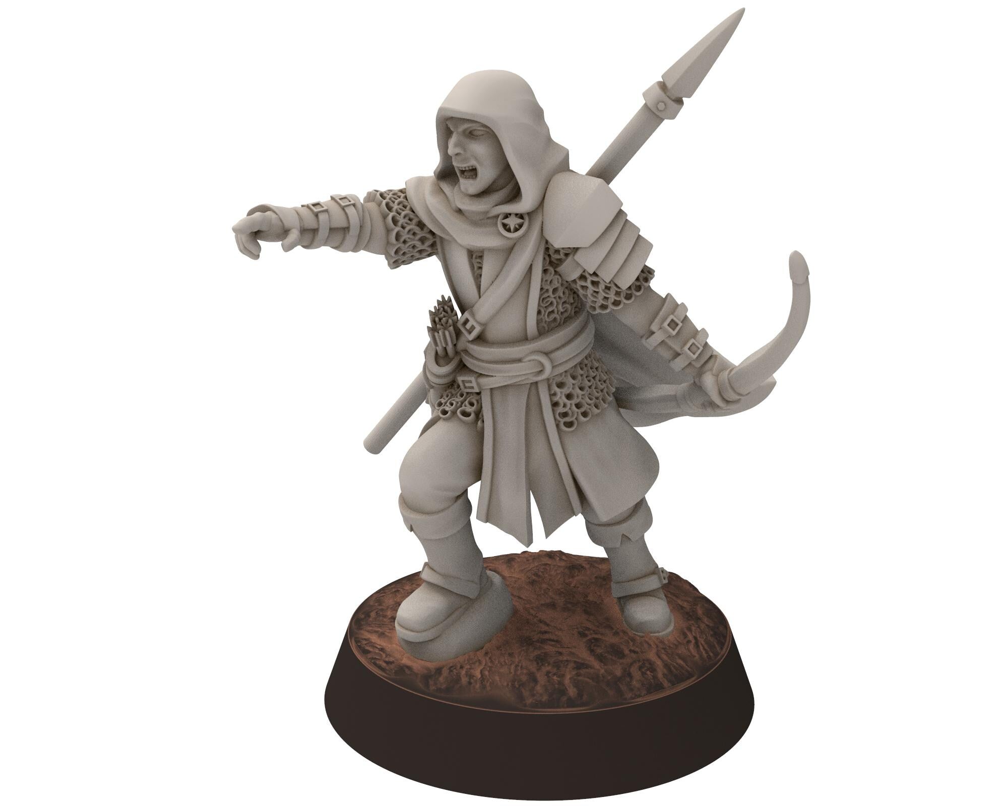 Gandor - Rangers of the fiefdom, fief Archer, defender of the free men, miniature for wargame D&D, Lotr... Quatermaster 3D