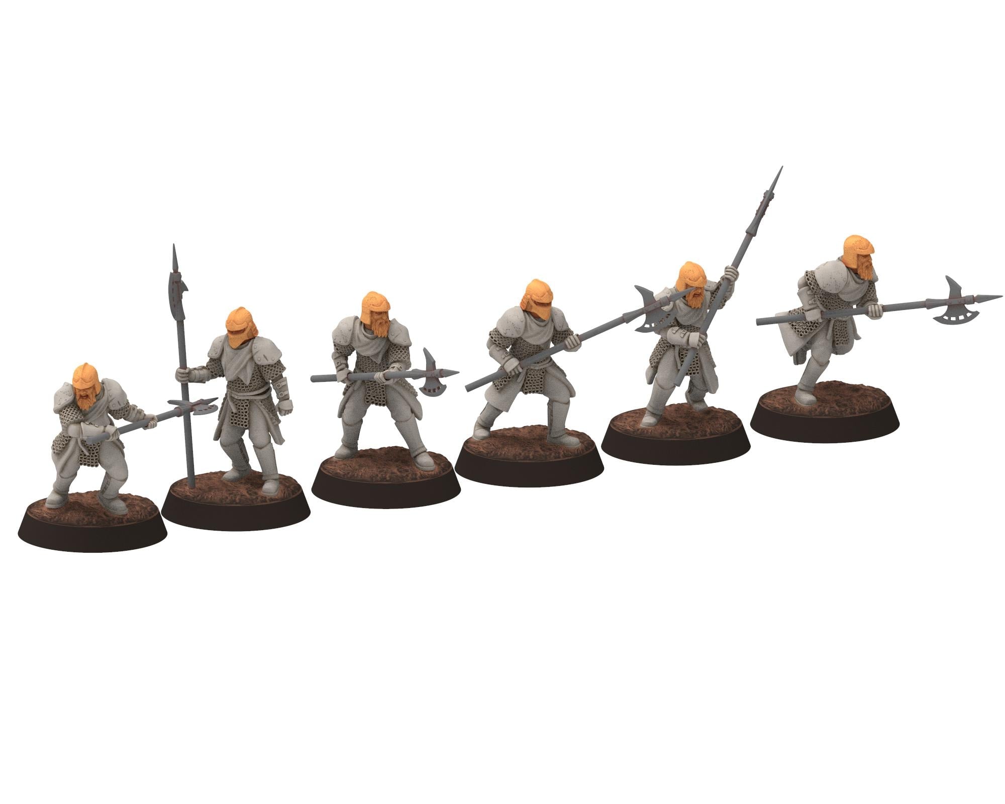 Gandor - Captain of the City Guard Halberdiers, defenders of the free men realm, for wargame D&D, Lotr... Quatermaster 3D
