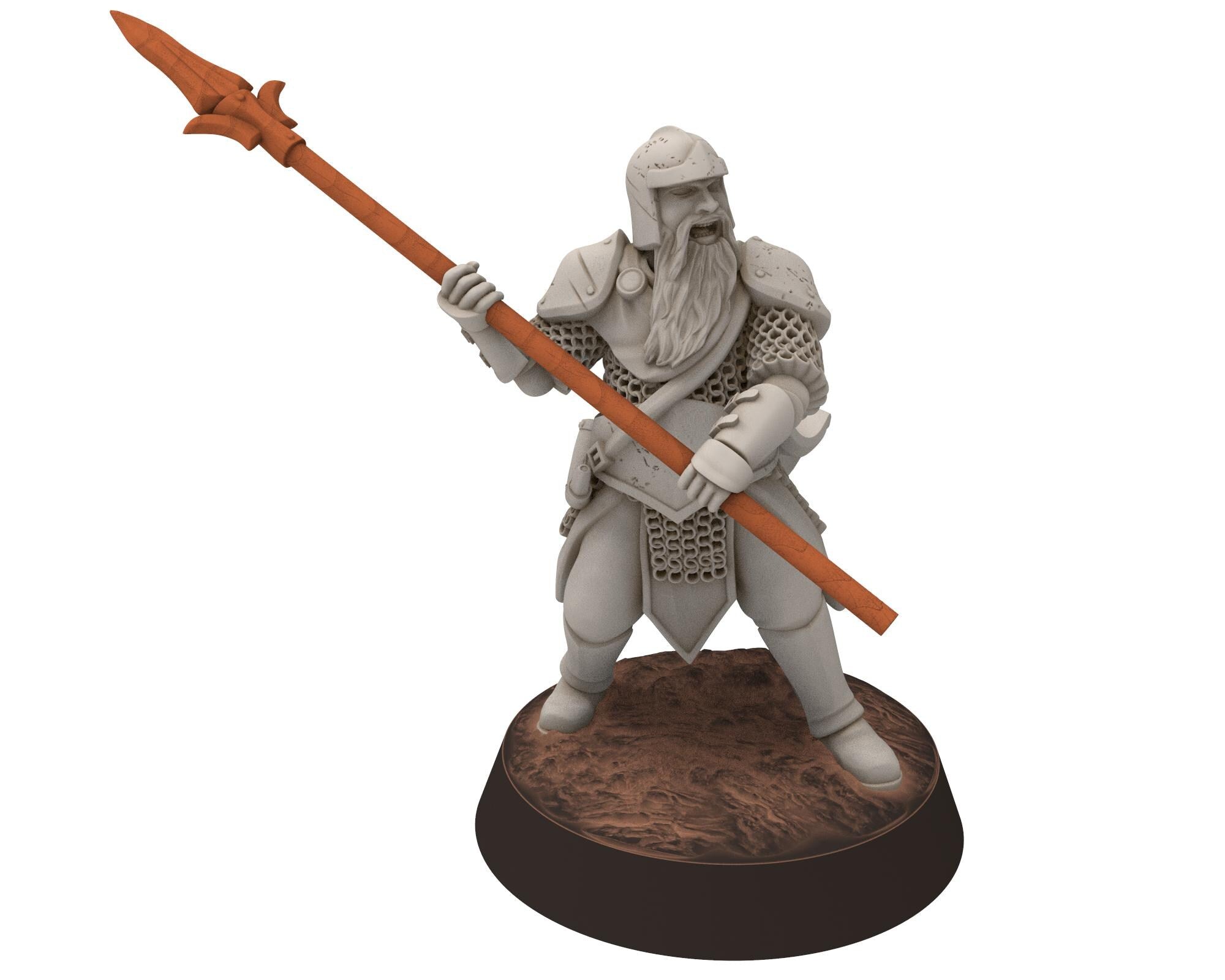 Gandor - City Guard Halberdiers, defenders of the free men realm, for wargame D&D, Lotr... Quatermaster 3D modular miniatures
