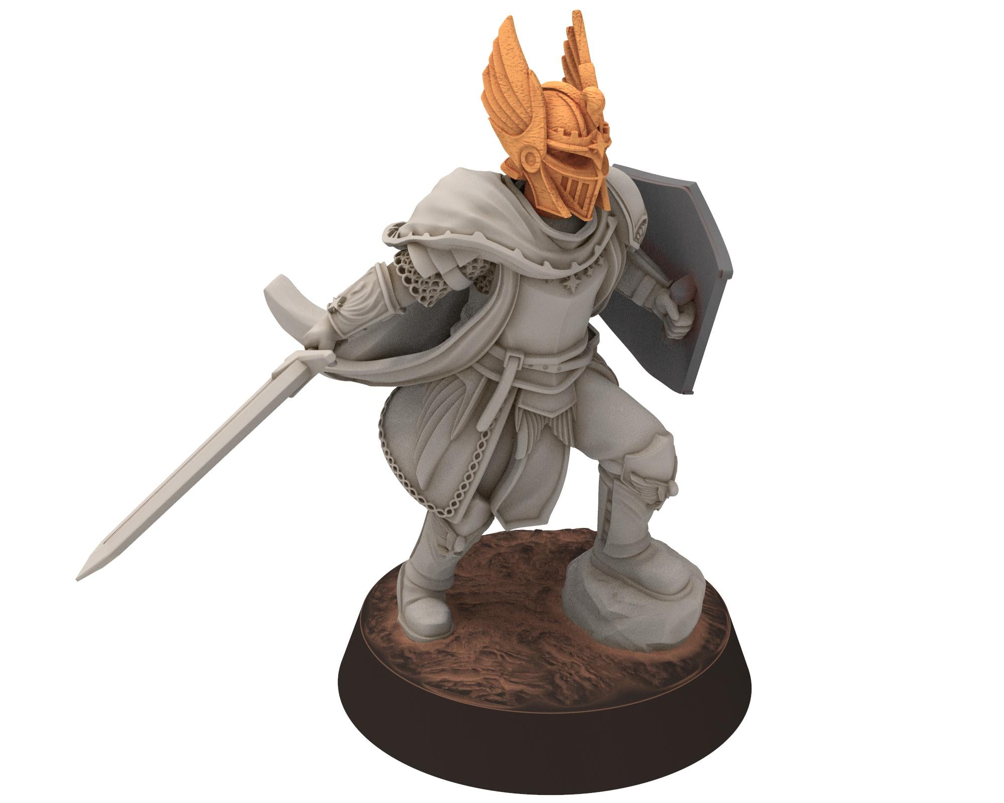 Gandor - Fantasy Prince Knight Mounted, defender of the free men realm, for wargame D&D, Lotr... Quatermaster 3D
