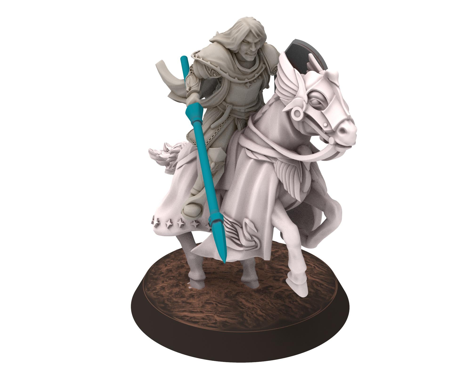 Gandor - Fantasy King Knight on foot, defender of the free men realm, for wargame D&D, Lotr... Quatermaster 3D