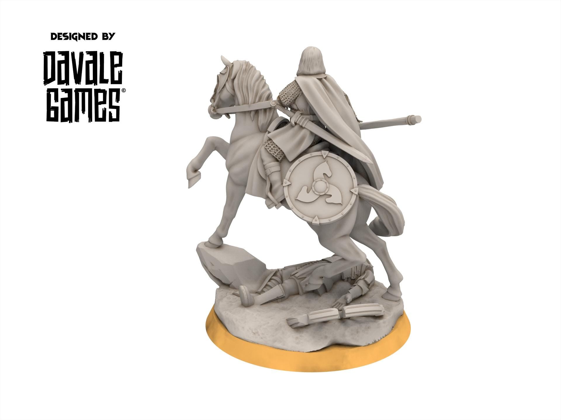 Rohan - West Human Lady of the Horse, Knight of Rohan, the Horse-lords, rider of the mark, minis for wargame D&D, Lotr...