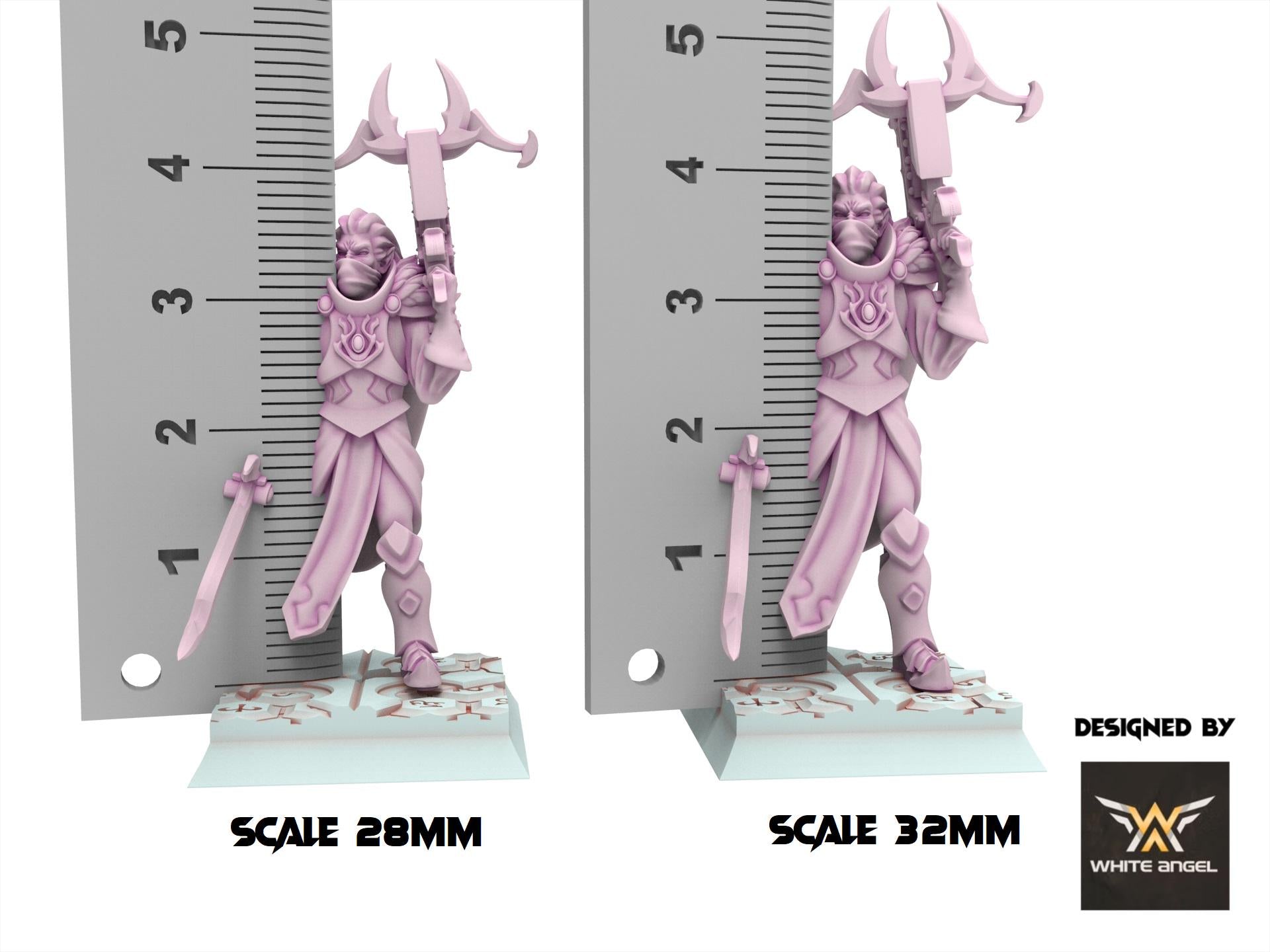 Dark Elves - Dark Elite, usable for 9th Age, Fantasy Battle, Oldhammer, King of war, 28mm 32mm