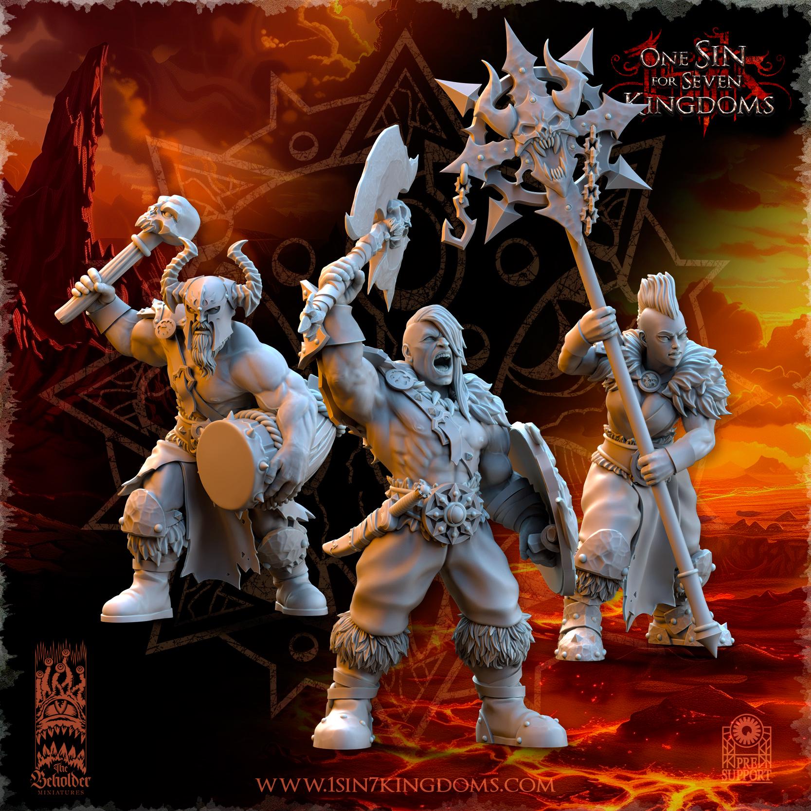 Fantasy Chaos - Barbarian with Flail - Realms of Mayhem
