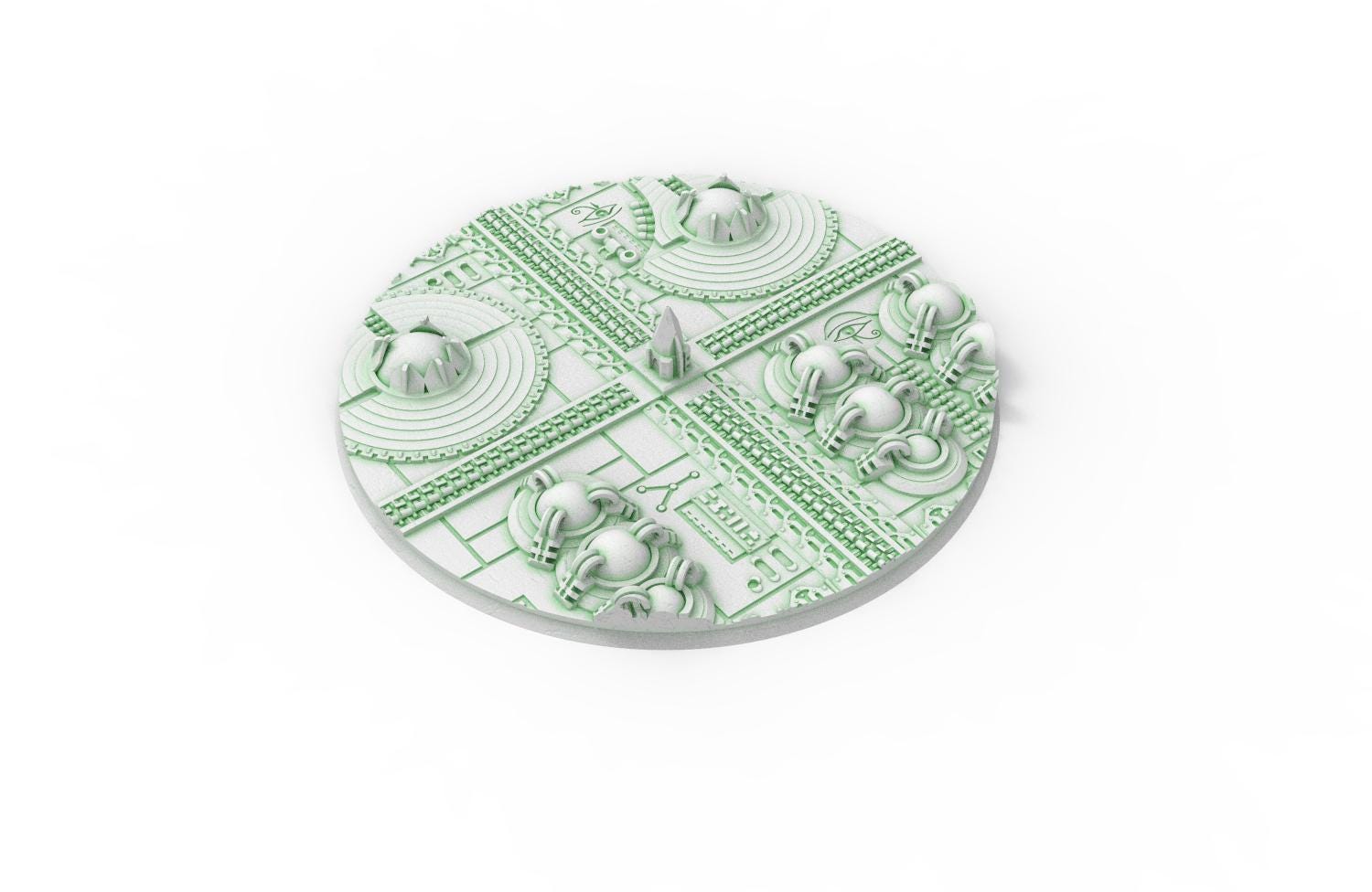 Cinan - Textured Round Bases, lot of 25mm to 160mm CINAN set 2 usable for warmachine, wargame...