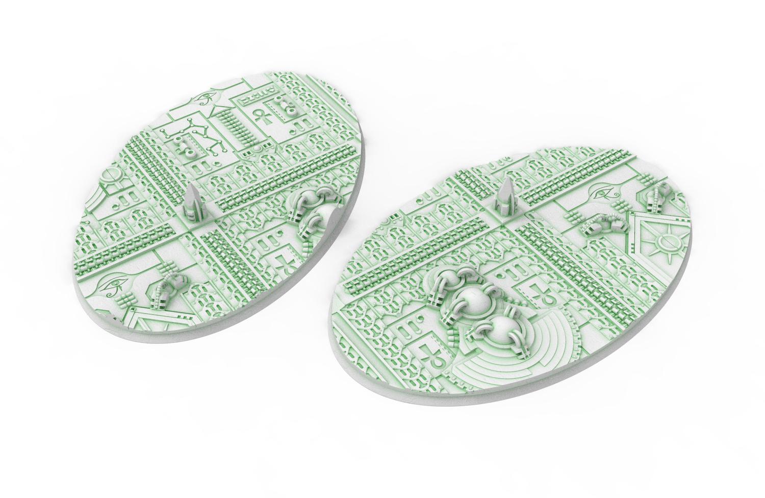 Cinan - Textured Oval Bases, lot of 60mm to 170mm CINAN set 3 usable for warmachine, wargame...