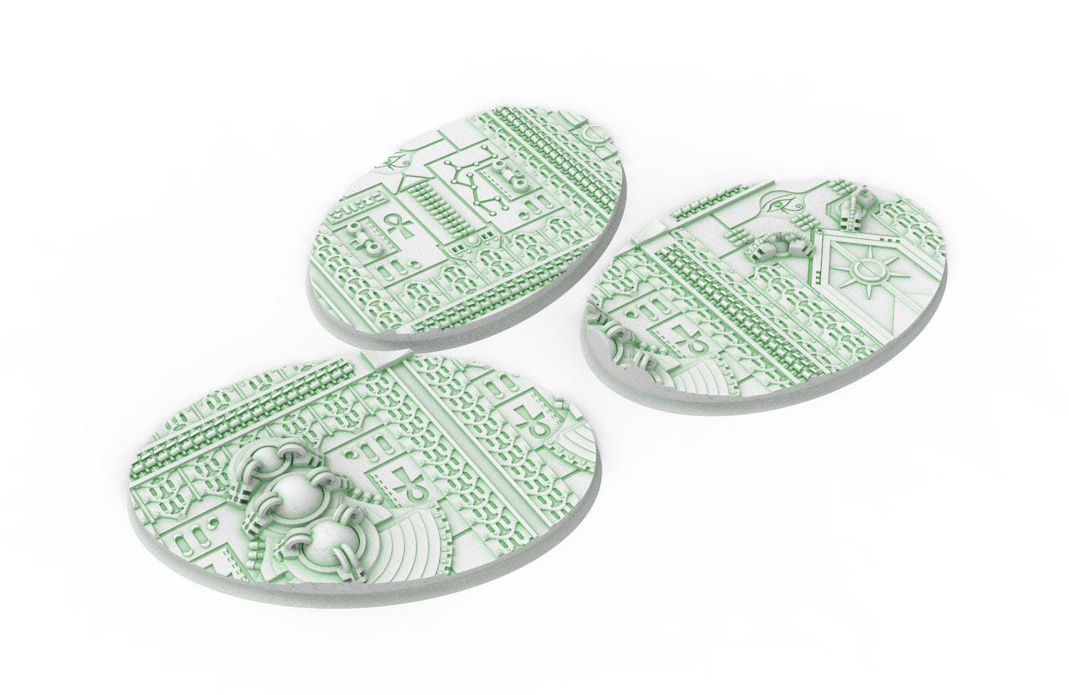 Cinan - Textured Oval Bases, lot of 60mm to 170mm CINAN set 4-5-6 usable for warmachine, wargame...