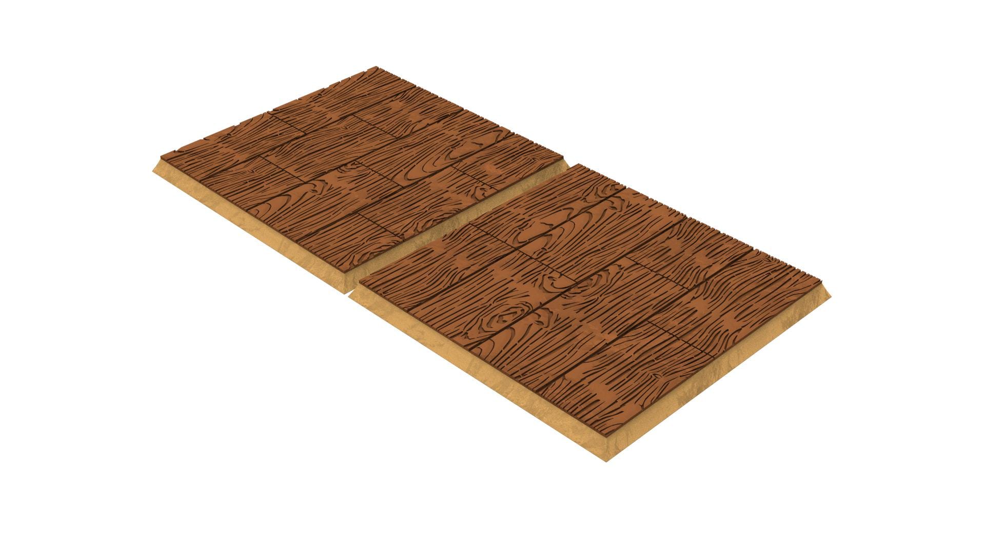 Civil - Textured Square Bases, lot of 20mm to 100mm wooden ship wood usable for Oldhammer, 9th age, King of war, Confrontation, wargame...