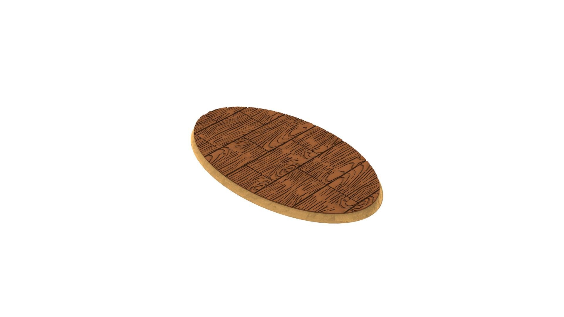 Civil - Textured Oval Bases, lot of 60mm to 170mm wooden ship wood usable for saga, age of sigmar, confrontation, wargame...