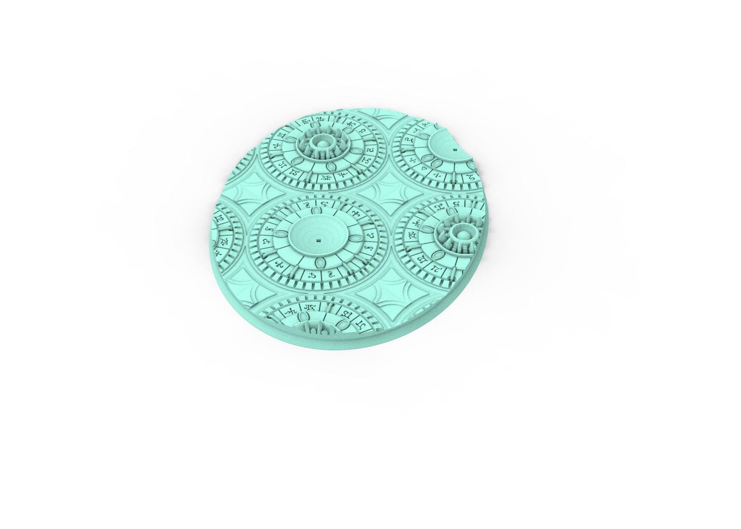 Dark City - Textured Oval Bases, lot of 60mm à 170mm, DRKCT Eldar space fantasy elves runic ground set 2 usable for warmachine, wargame...
