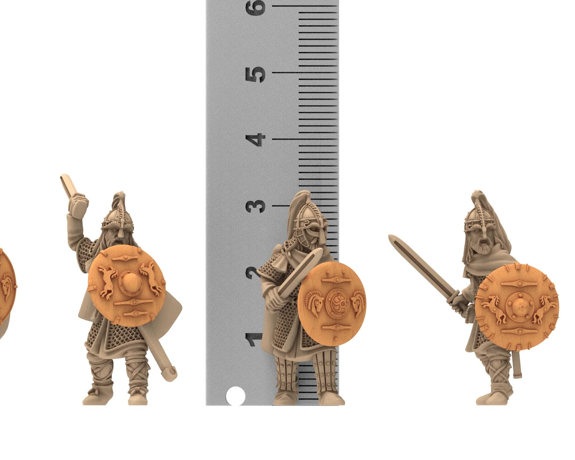 Vendel Era - Thanes Attendent Messenger, Jutish Tribe Warband, 7 century, miniatures 28mm for wargame Historical... Medbury miniature