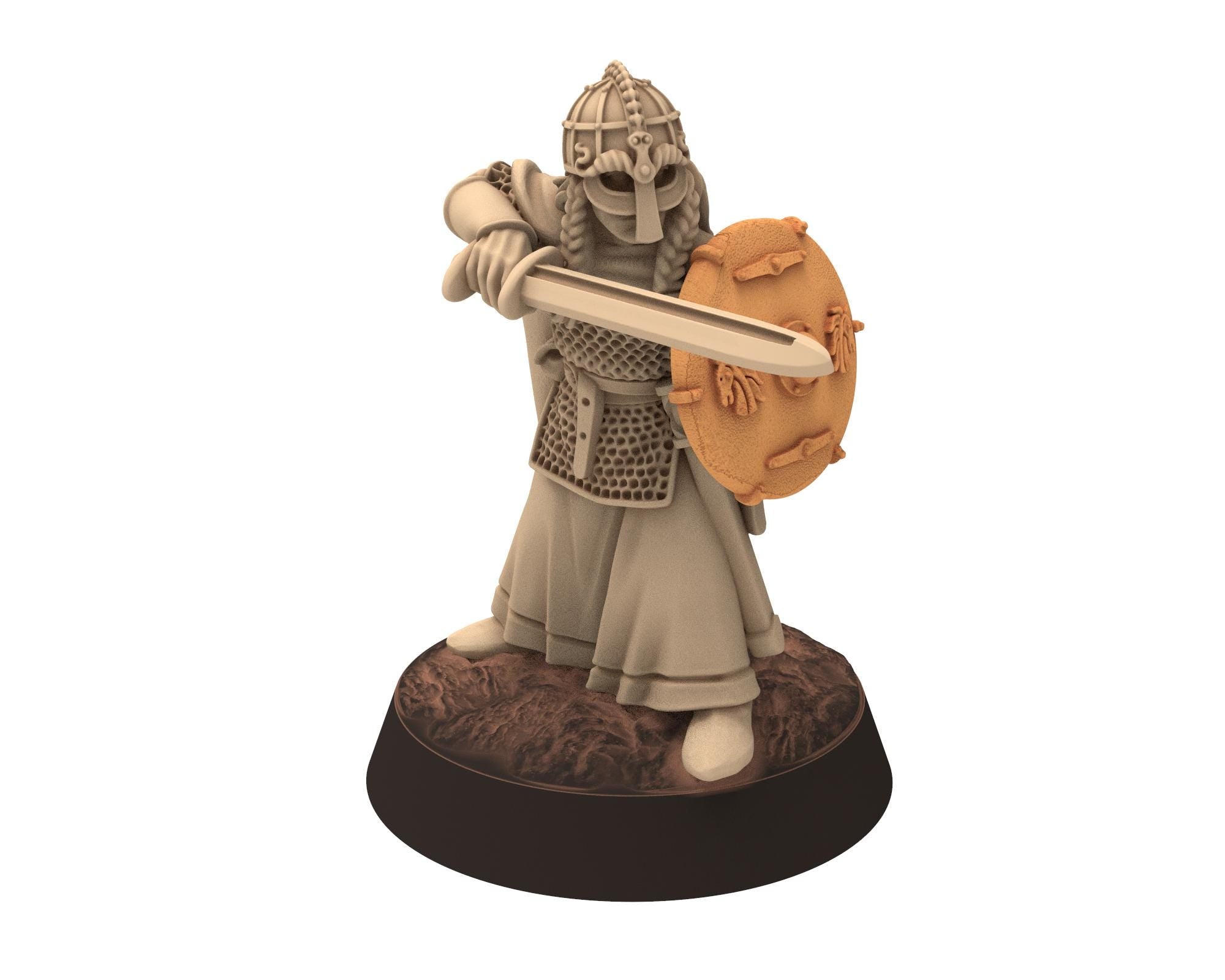 Vendel Era - Venerable Shield Maiden Mounted and on foot, Germanic Tribe Warband miniatures 28mm for wargame Historical... Medbury miniature