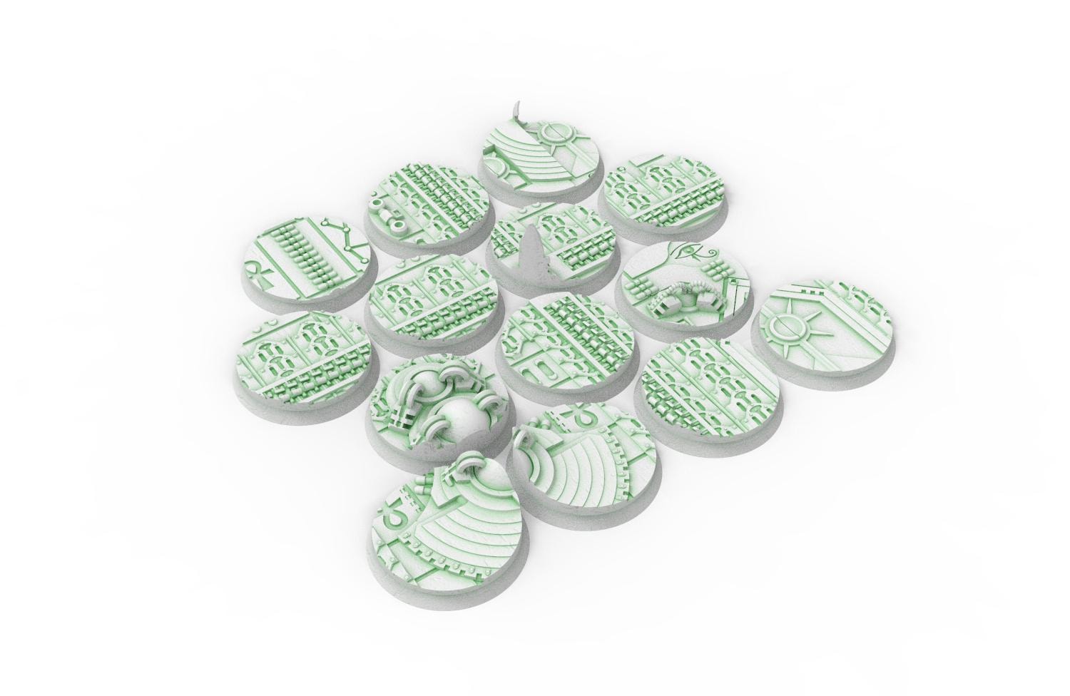 Cinan - Textured Round Bases, lot of 25mm to 160mm CINAN set 3 usable for warmachine, wargame...
