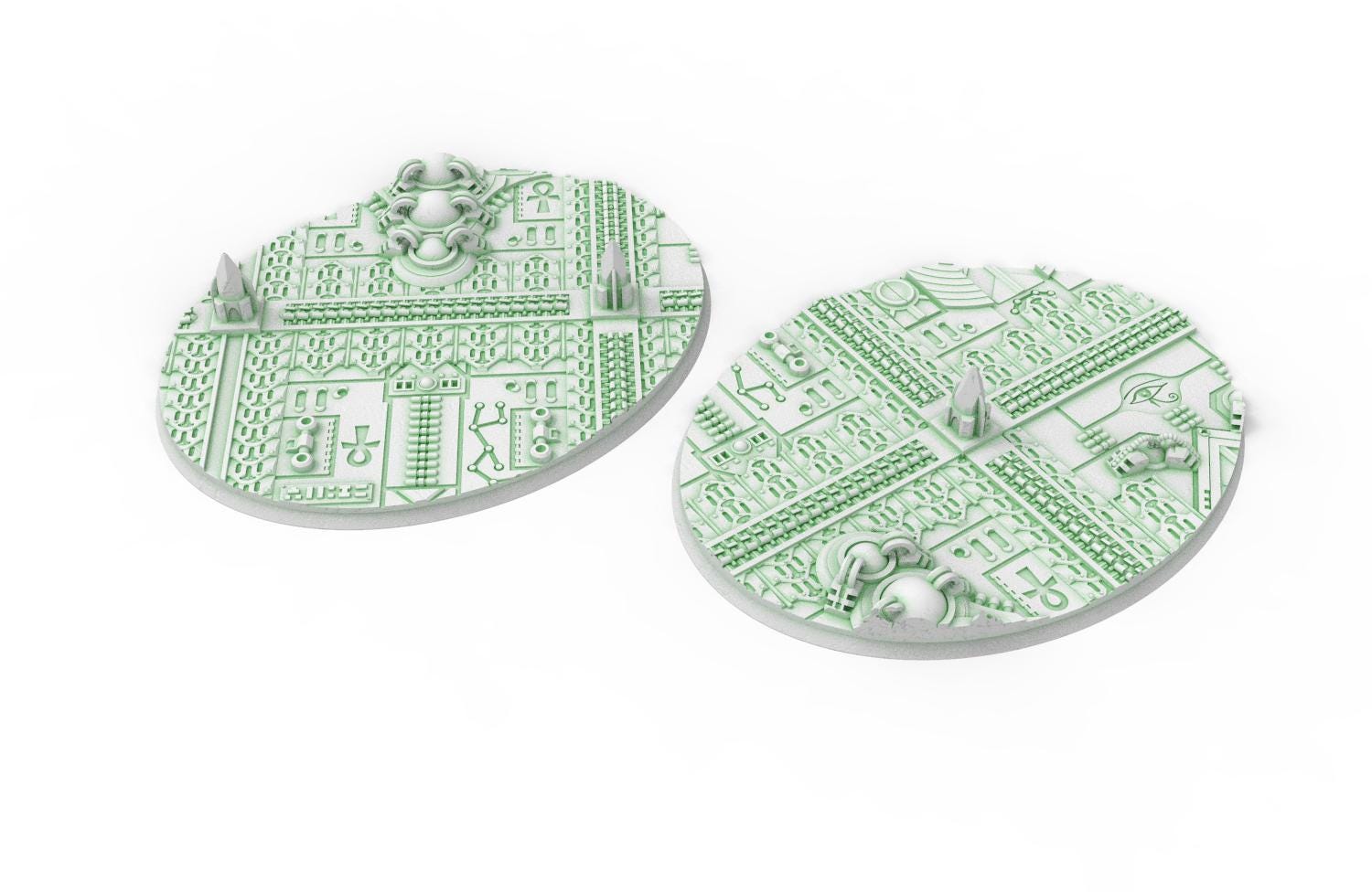 Cinan - Textured Oval Bases, lot of 60mm to 170mm CINAN set 4-5-6 usable for warmachine, wargame...