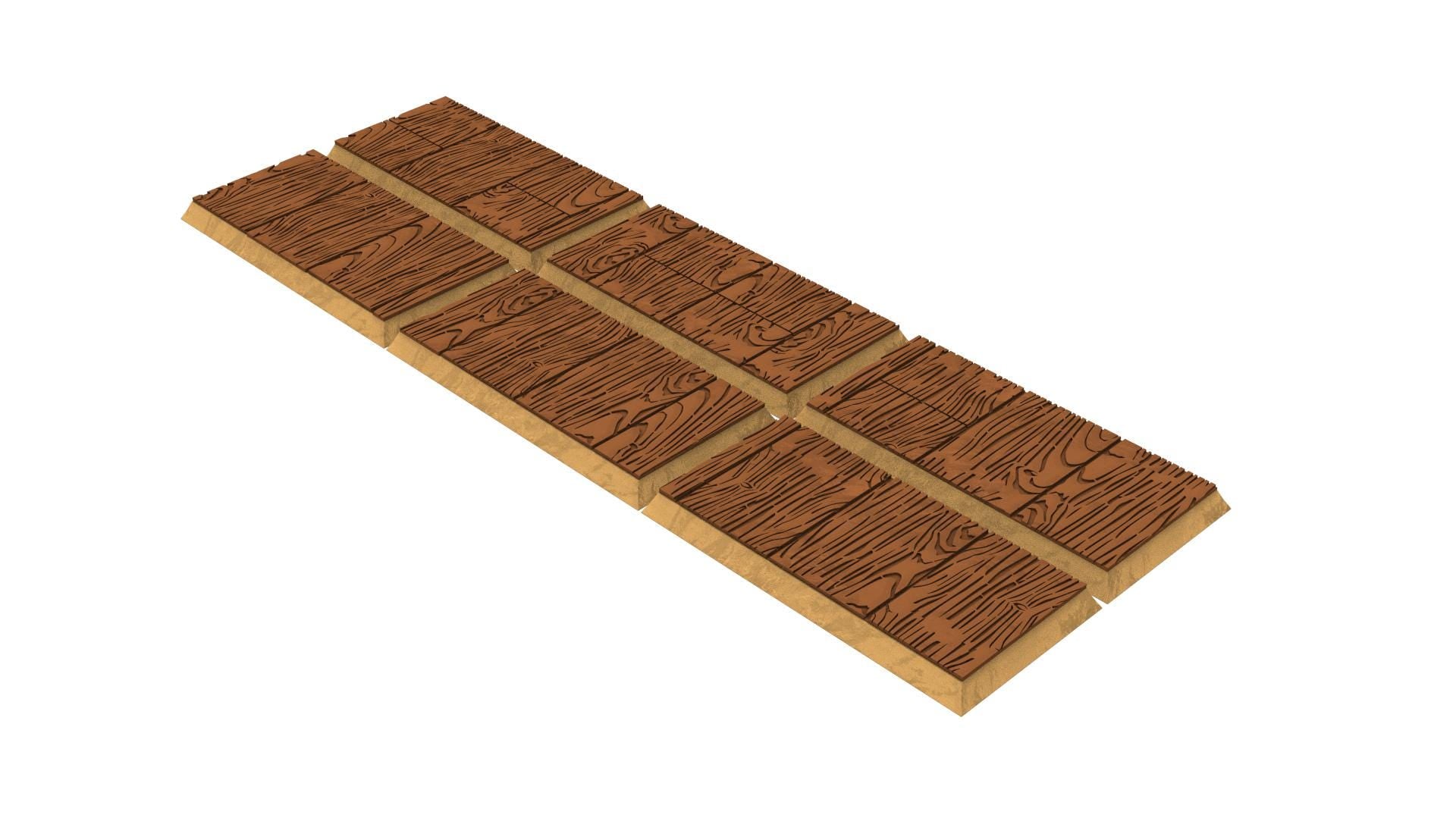 Civil - Textured Rectangular Bases, lot of 50x25mm to 150x100mm wooden ship usable for Oldhammer, 9th age, King of war, Donjon et dragon...