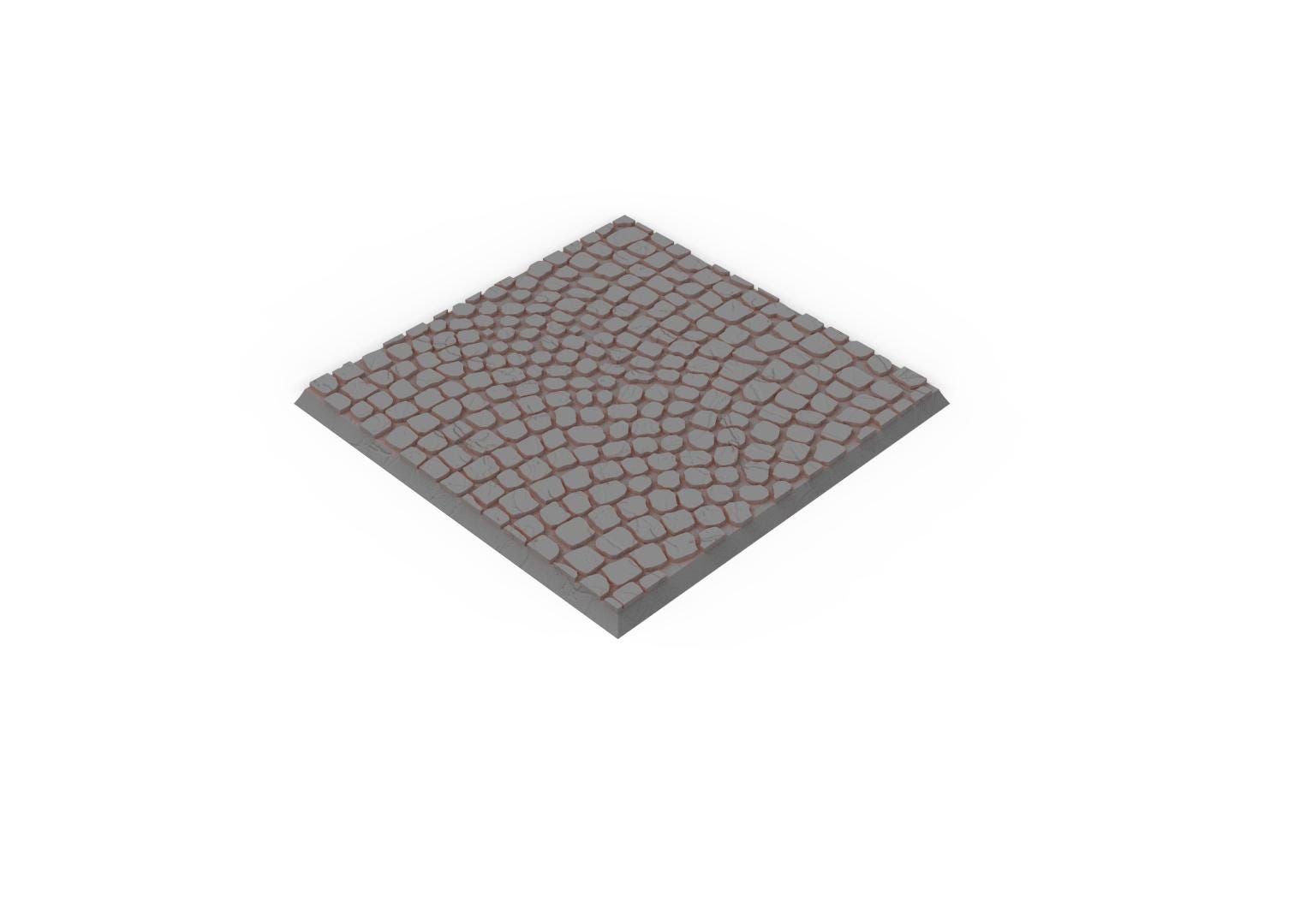 Civil - Textured Square Bases, lot of 20mm to 100mm pavement usable for Oldhammer, 9th age, King of war, Confrontation, wargame...