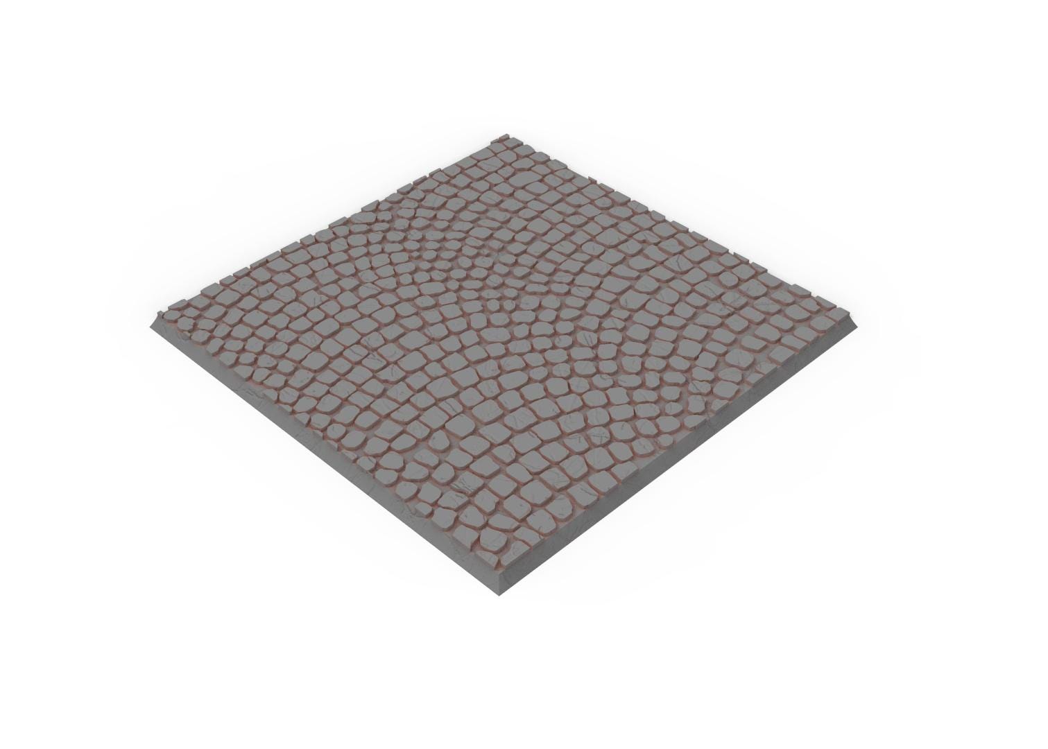 Civil - Textured Square Bases, lot of 20mm to 100mm pavement usable for Oldhammer, 9th age, King of war, Confrontation, wargame...