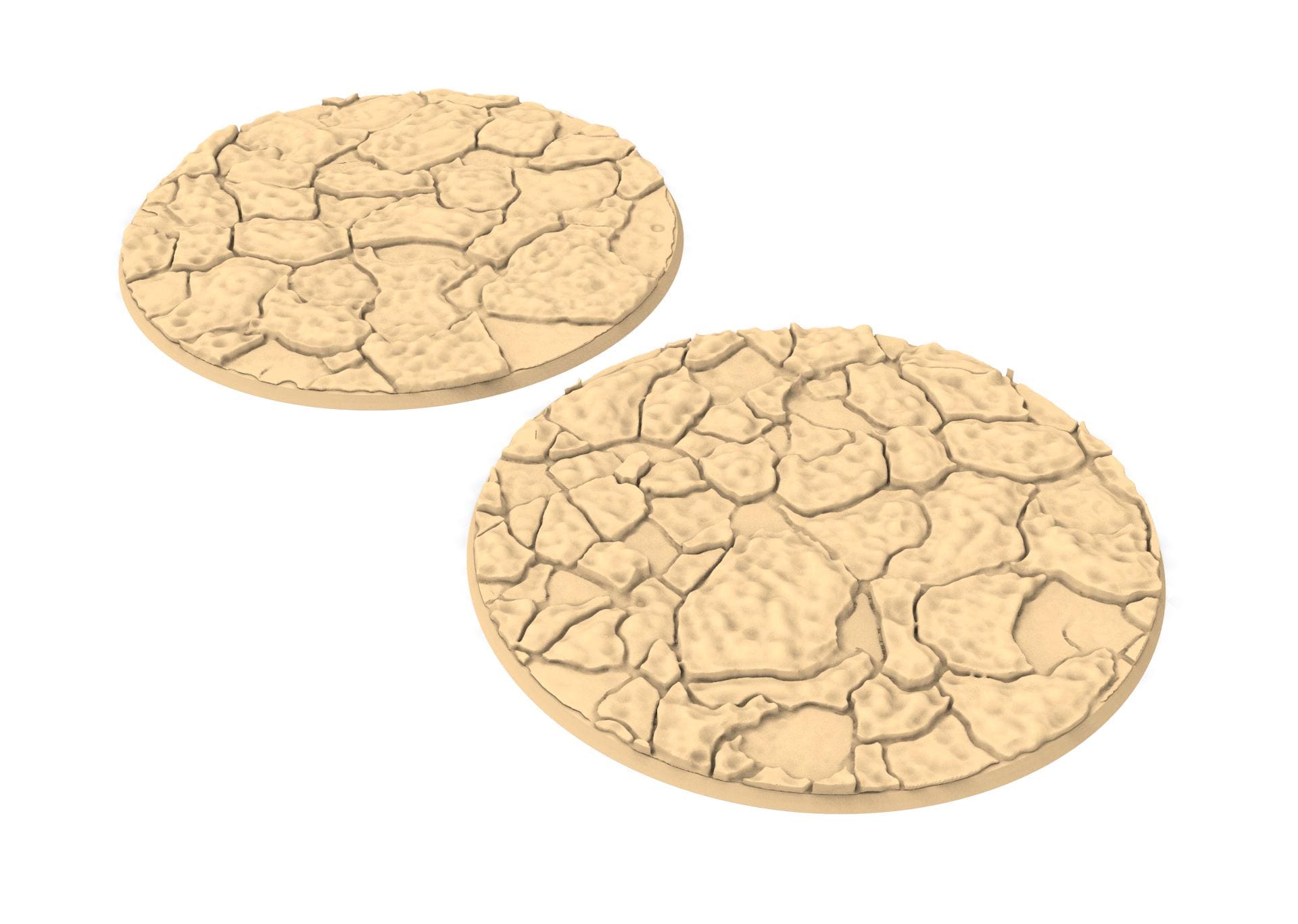Tenkyo - Textured Round Bases, lot of 25mm to 160mm Desertic TNKYO set 2 usable for warmachine, wargame...