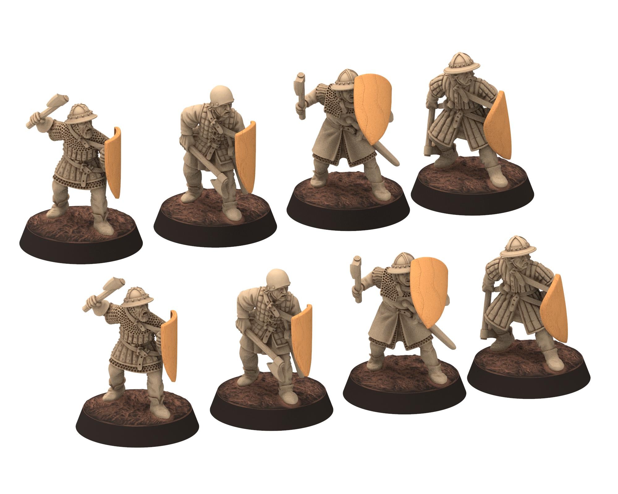 Medieval - Scotland - Scottish Swordmen, 14th century Generic Swordmen Medieval, 28mm Historical Wargame, Saga... Medbury miniatures