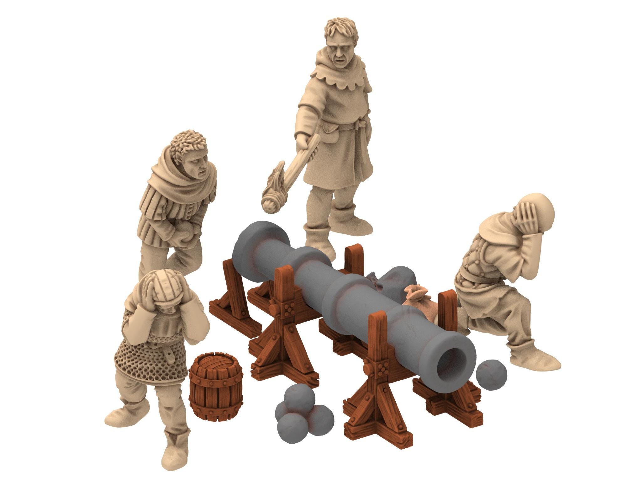 Medieval - Bombard French Artillery of the Hundred Years, 100 Years War, 28mm Historical Wargame, Saga... Medbury miniatures